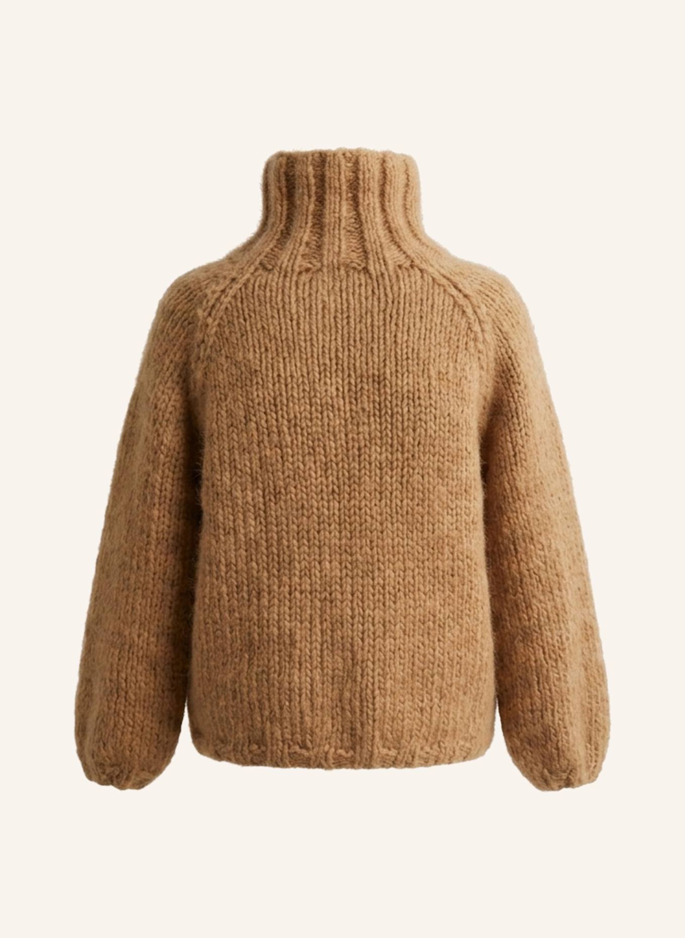 DOUIE Rollkragenpullover ESTELLE aus Cashmere: CAMEL