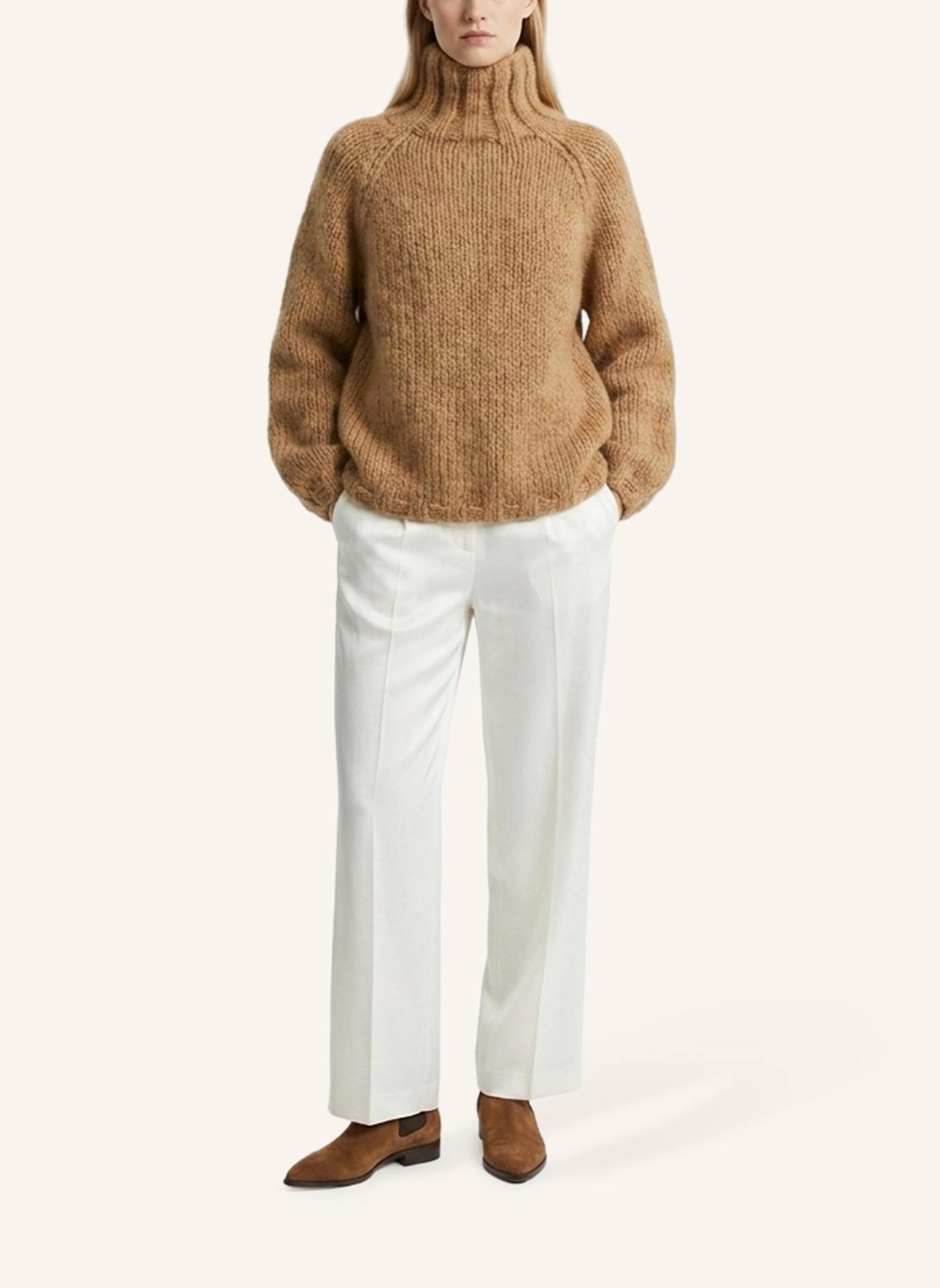 DOUIE Rollkragenpullover ESTELLE aus Cashmere: CAMEL
