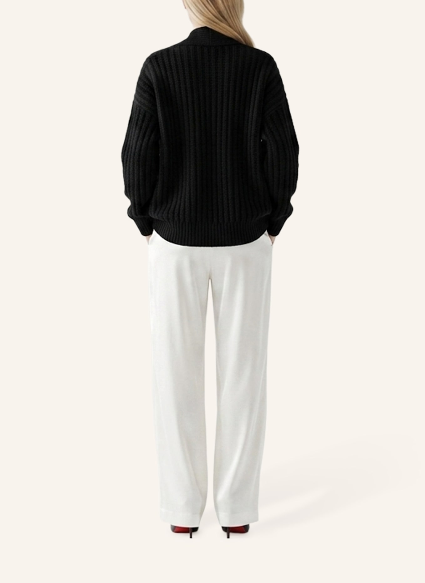 DOUIE Strickjacke APRIL aus Cashmere: SCHWARZ