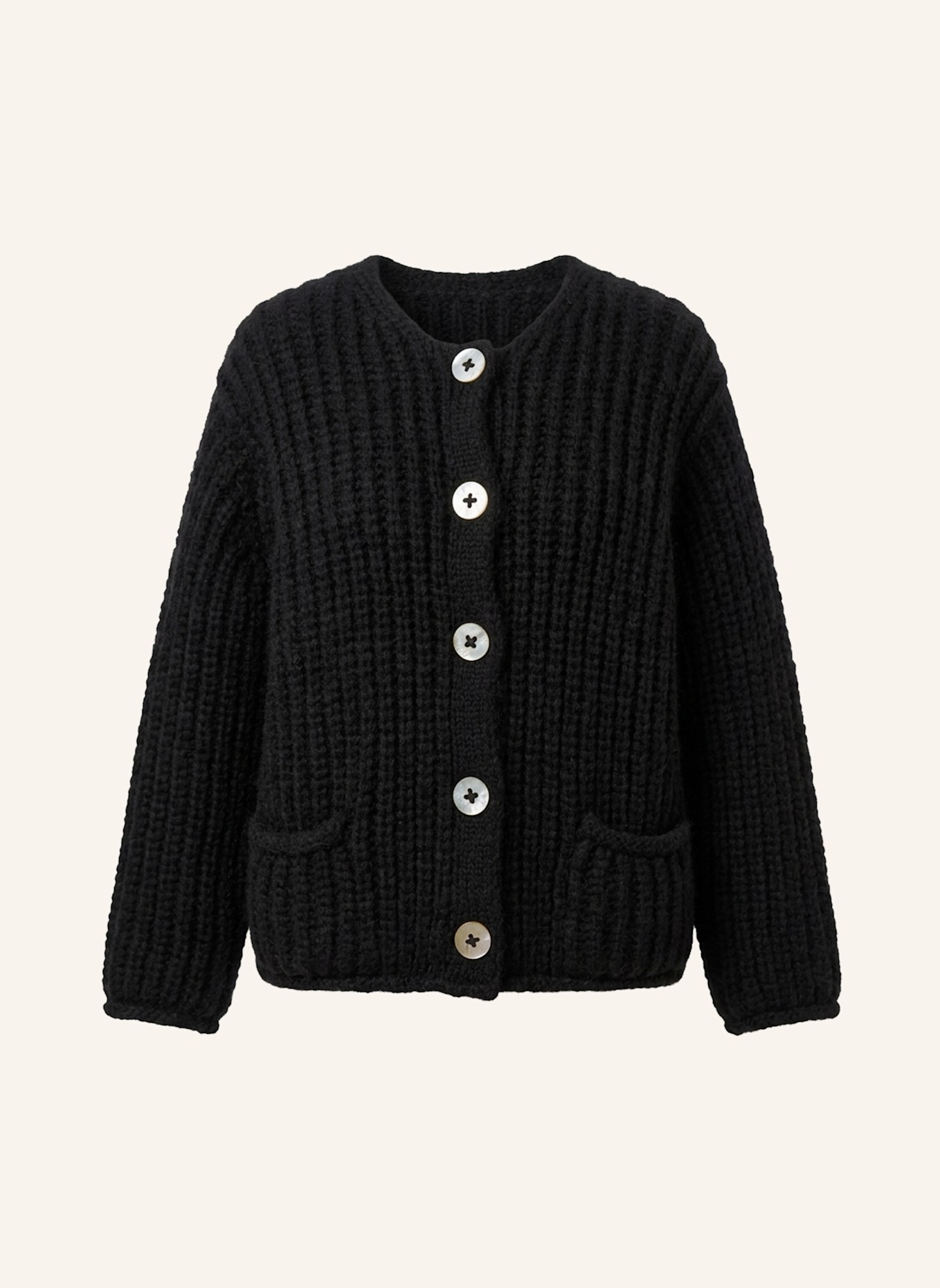 DOUIE Strickjacke NOELLE aus Cashmere: SCHWARZ