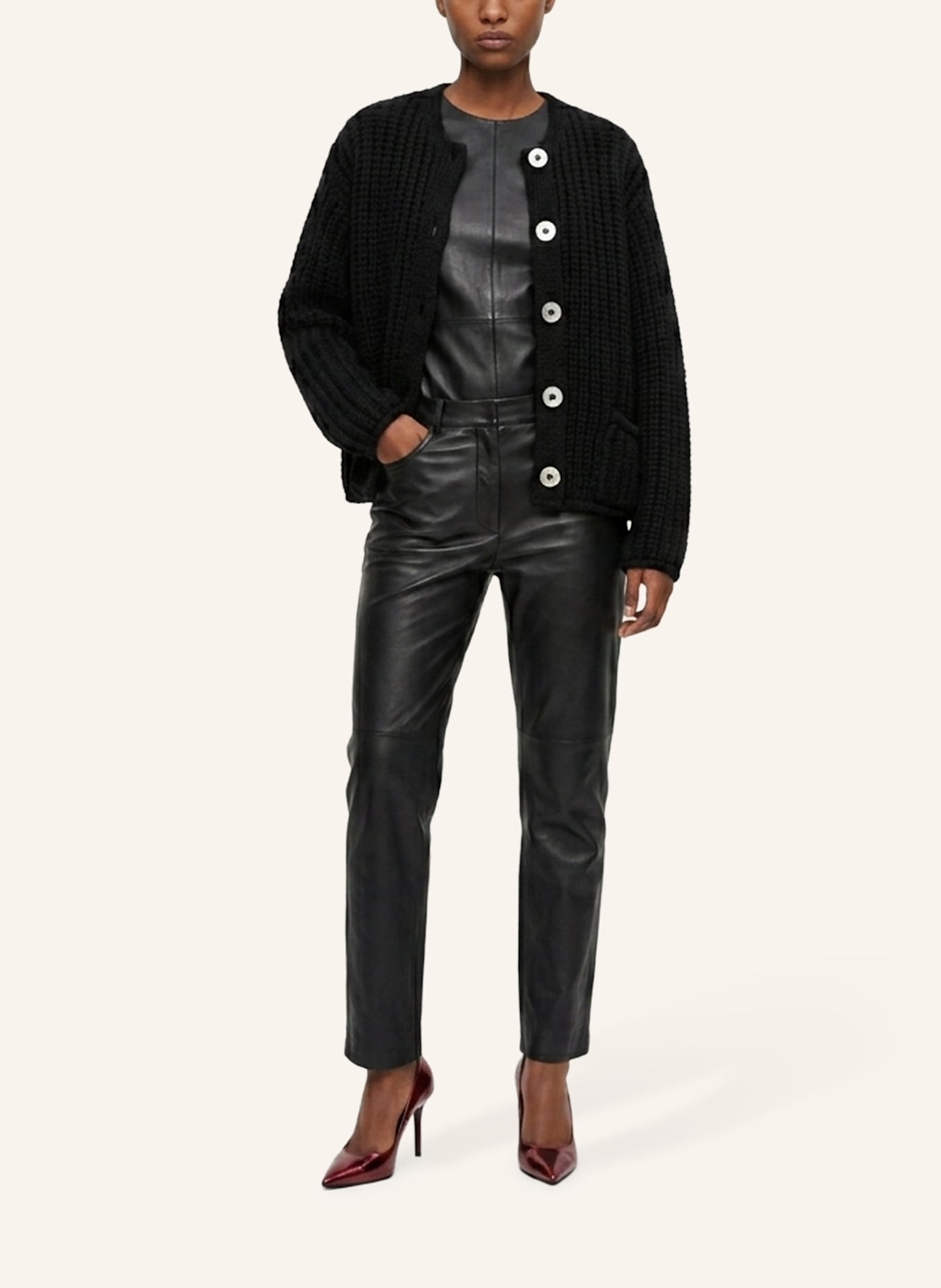 DOUIE Strickjacke NOELLE aus Cashmere: SCHWARZ
