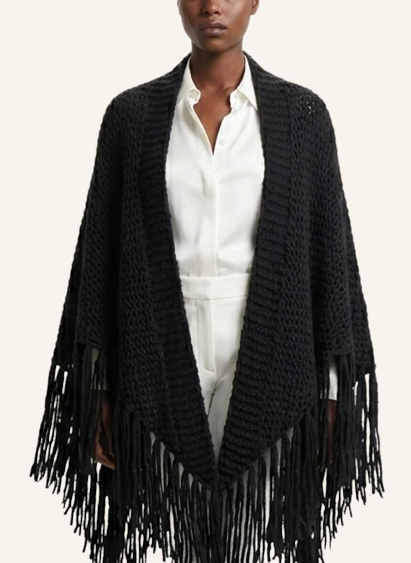 DOUIE Cape MIMI aus Cashmere: SCHWARZ