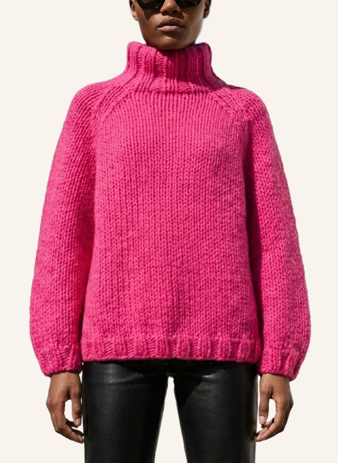 DOUIE Rollkragenpullover ESTELLE aus Cashmere: PINK