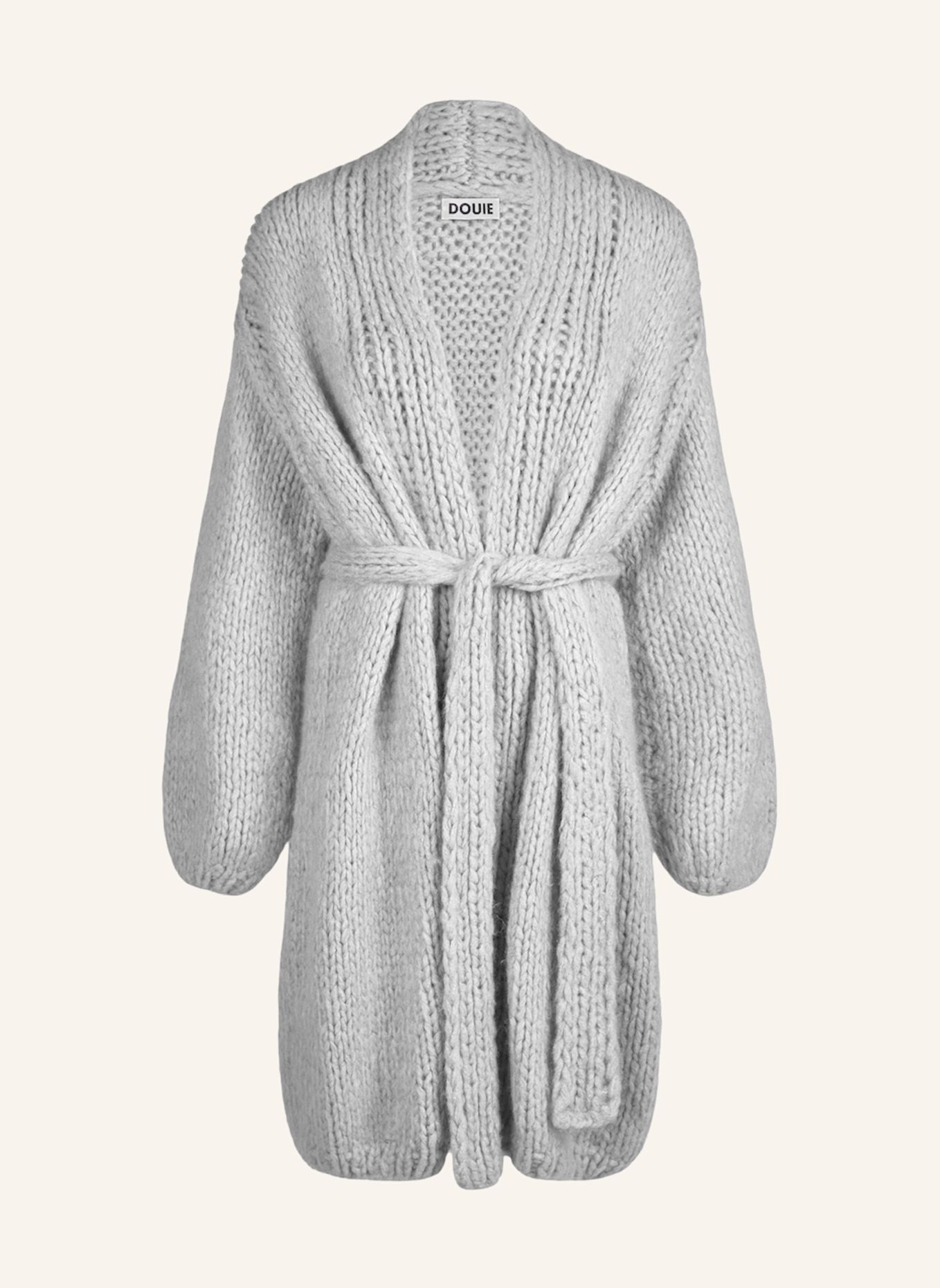 DOUIE Strickmantel MARGHERITE aus Cashmere: GRAU