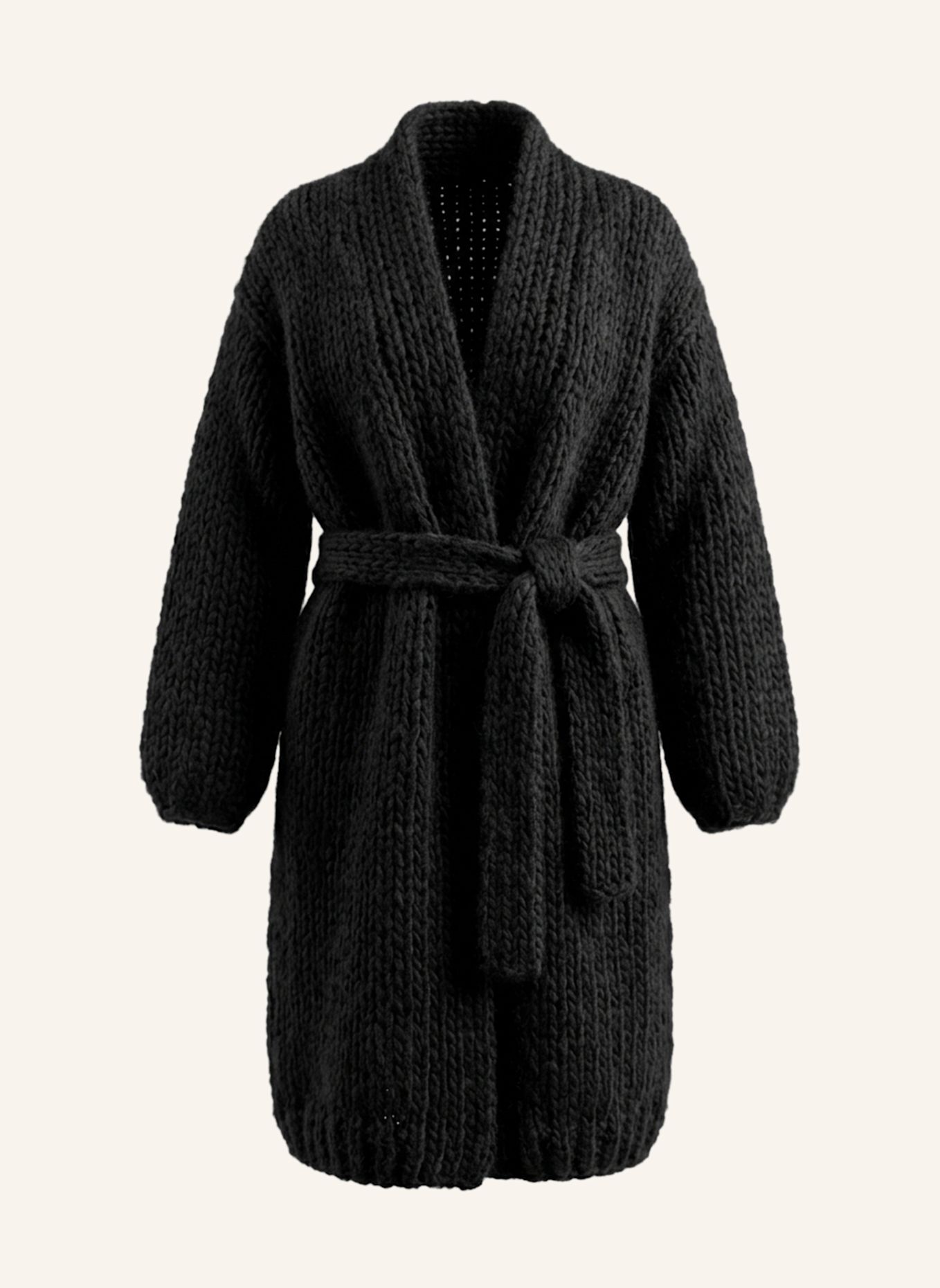 DOUIE Strickmantel MARGHERITE aus Cashmere: SCHWARZ