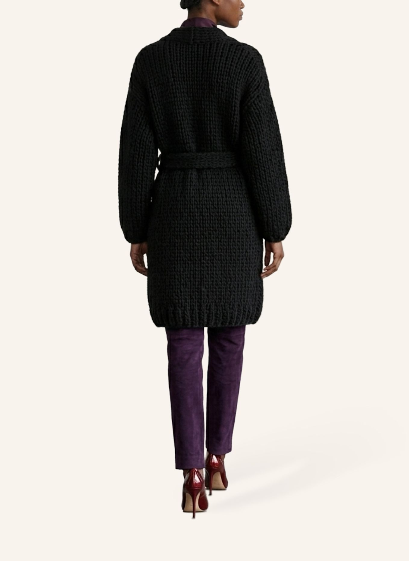 DOUIE Strickmantel MARGHERITE aus Cashmere: SCHWARZ