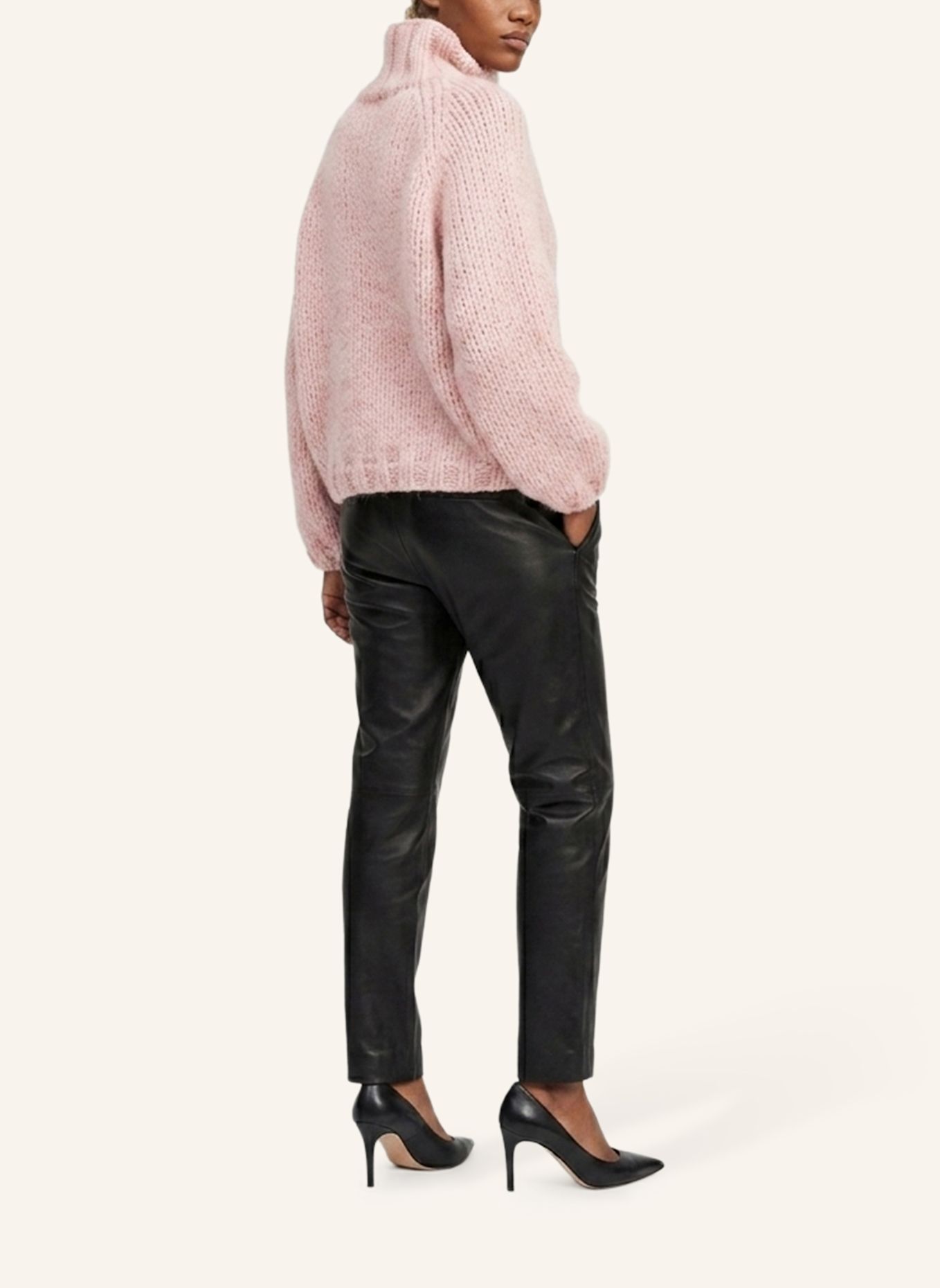 DOUIE Rollkragenpullover ESTELLE aus Cashmere: ROSA