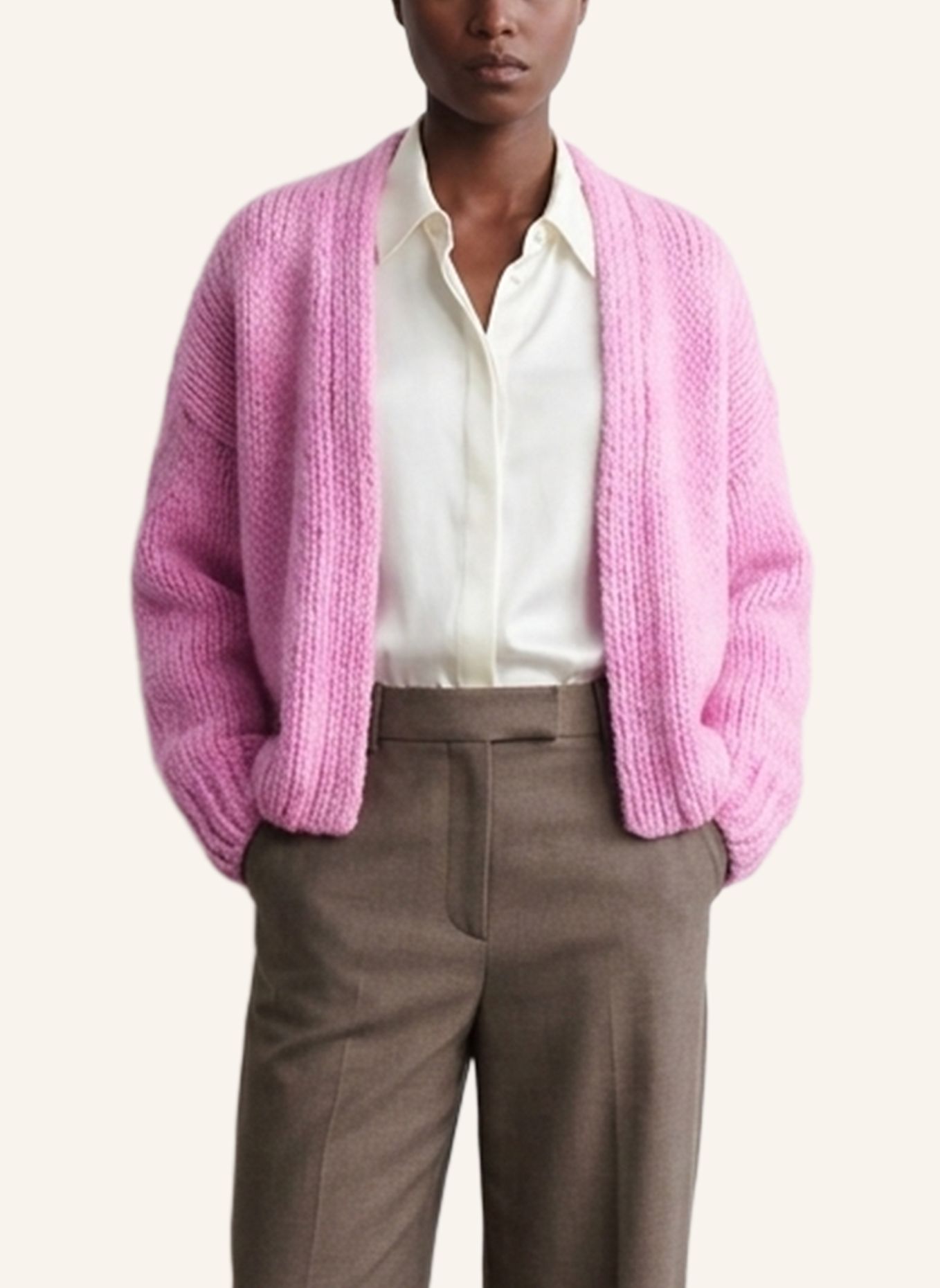 DOUIE Strickjacke DAKOTA aus Cashmere: PINK