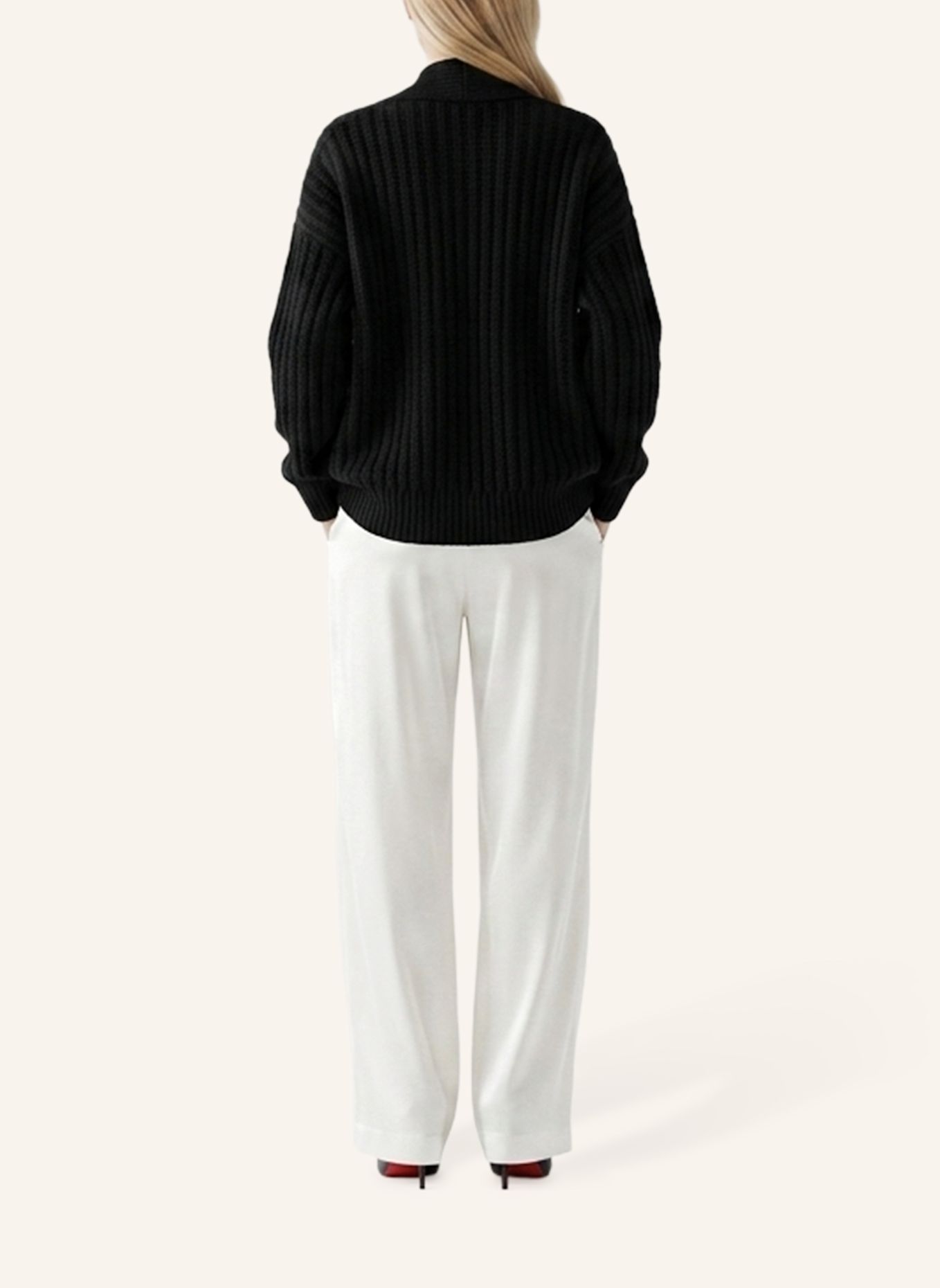 DOUIE Strickjacke Aston aus Cashmere: SCHWARZ