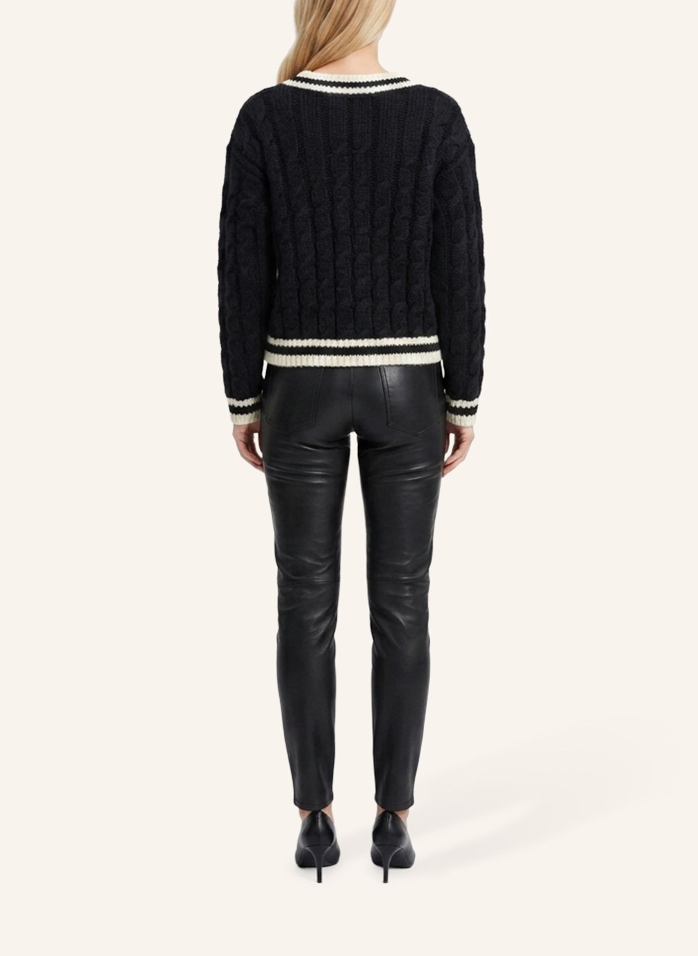 DOUIE Pullover POLO aus Cashmere: SCHWARZ