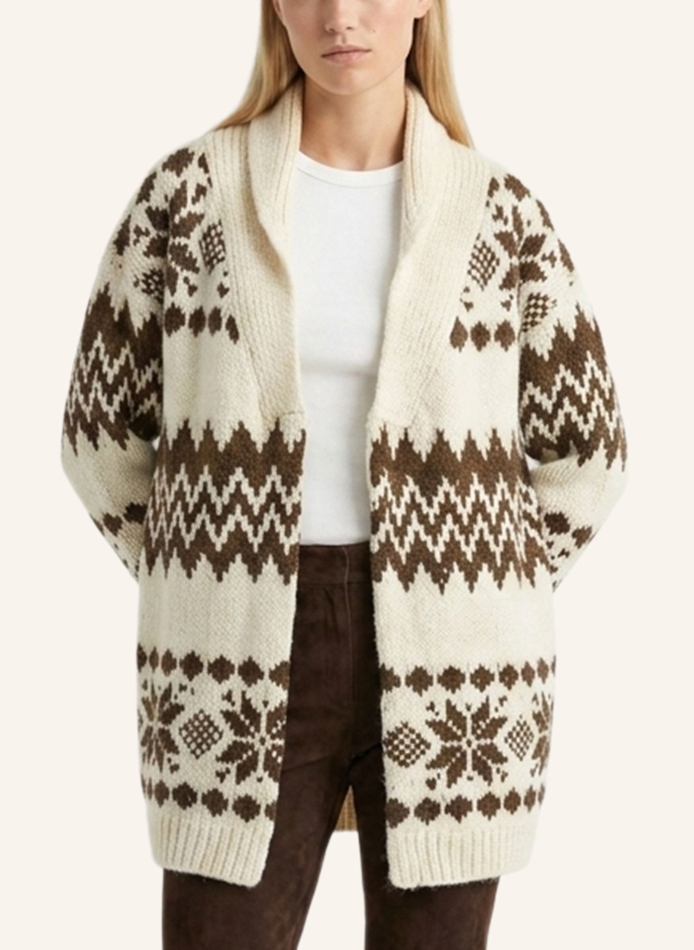 DOUIE Strickjacke ALAIA aus Cashmere: ECRU