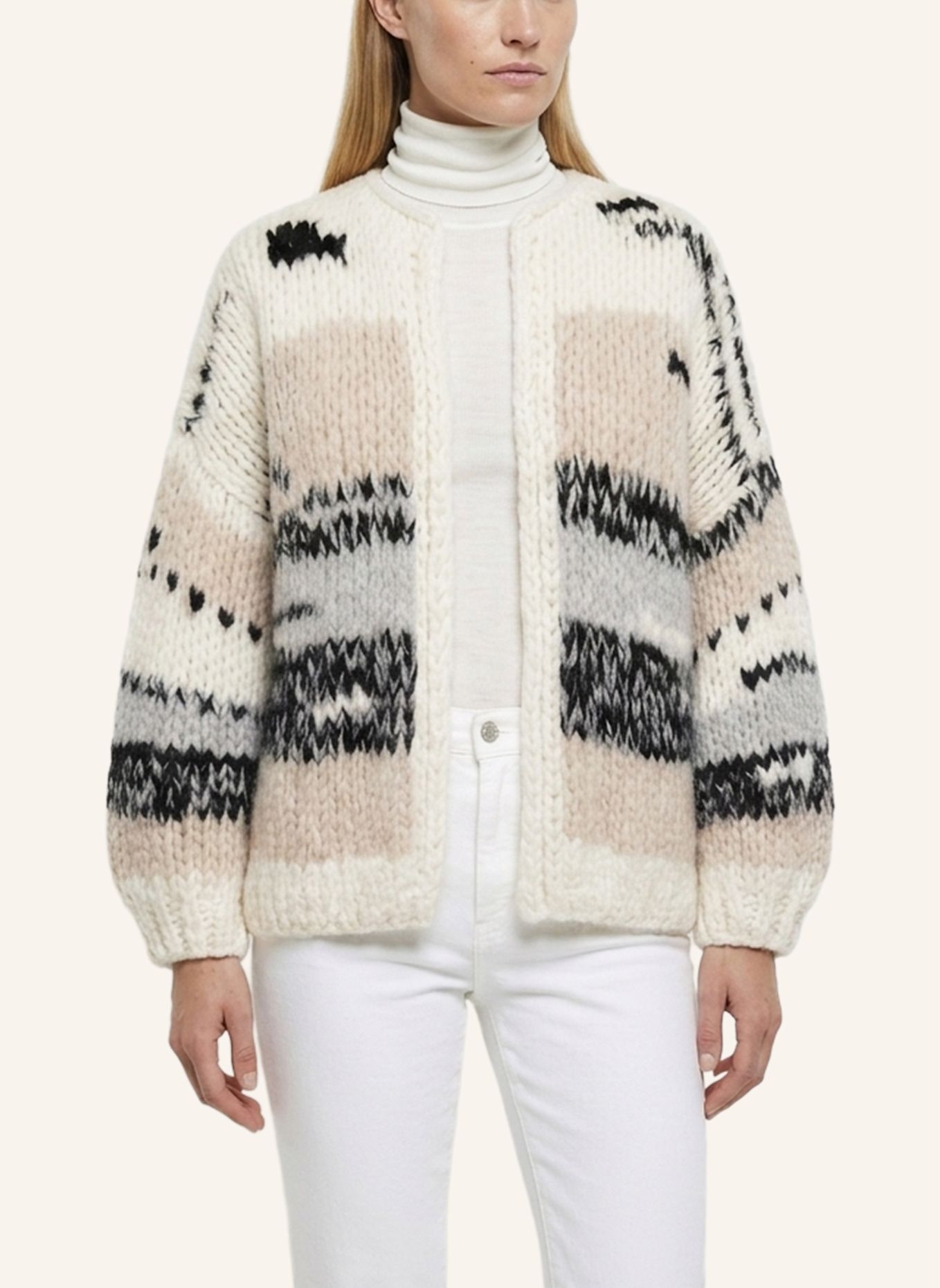 DOUIE Strickjacke NINON aus Cashmere: BEIGE