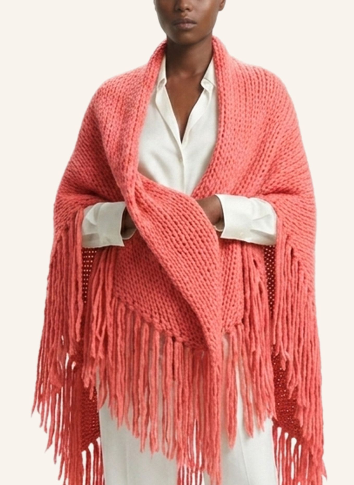 DOUIE Cape MIMI aus Cashmere: HELLROT