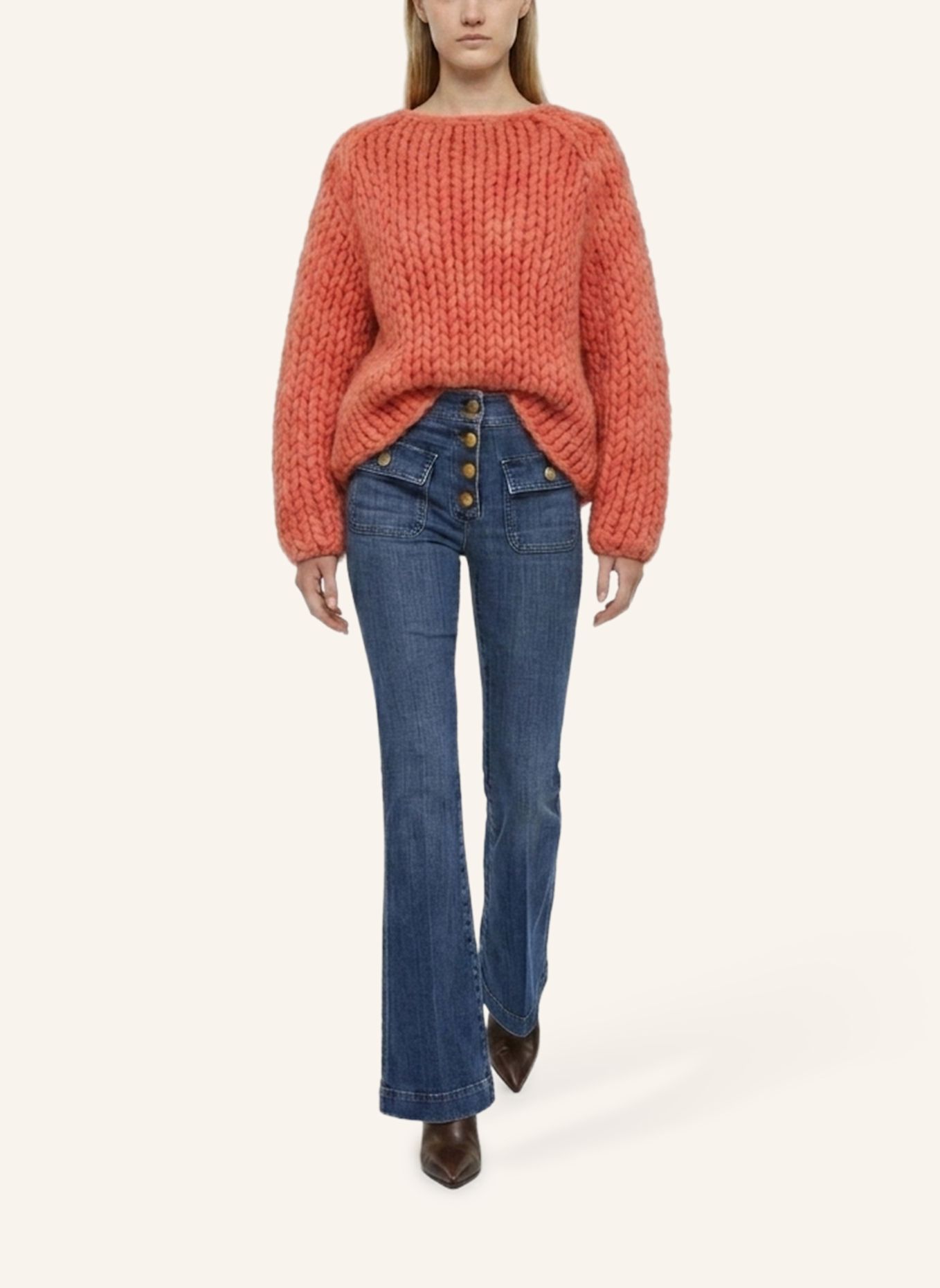 DOUIE Pullover NAYLA aus Cashmere: HELLROT