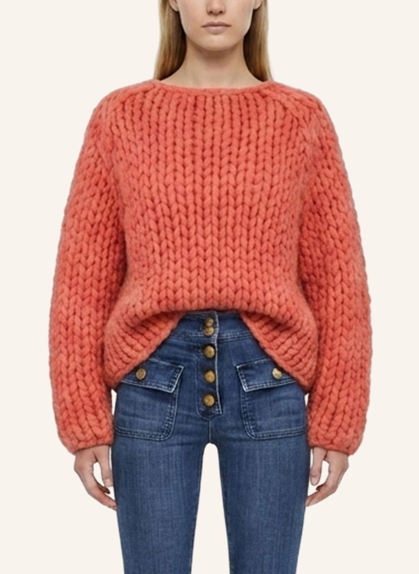 DOUIE Pullover NAYLA aus Cashmere: HELLROT