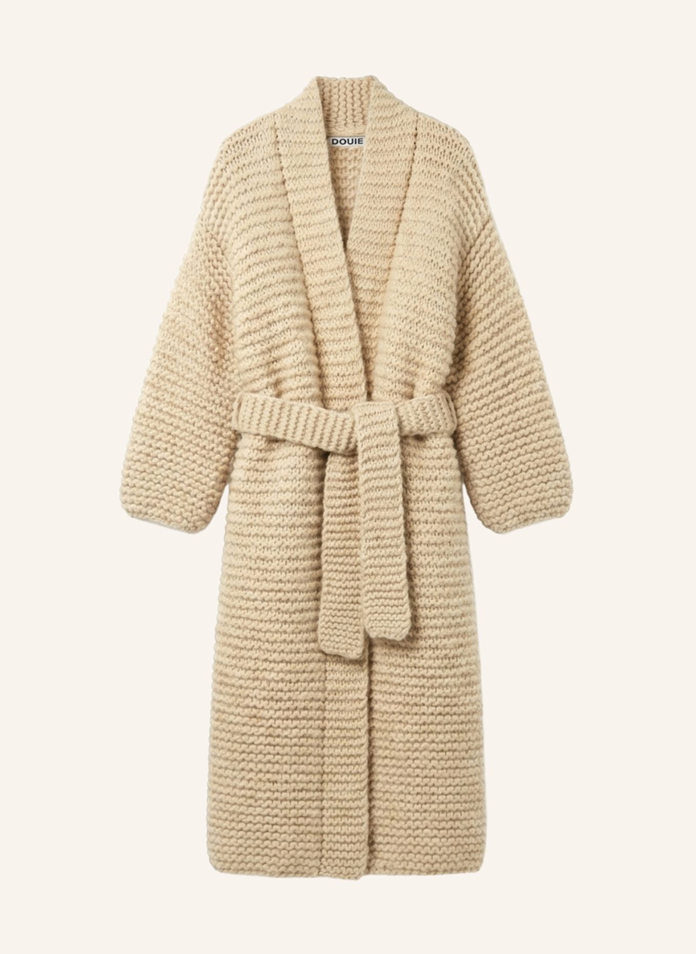 DOUIE Strickmantel MIU aus Cashmere: BEIGE