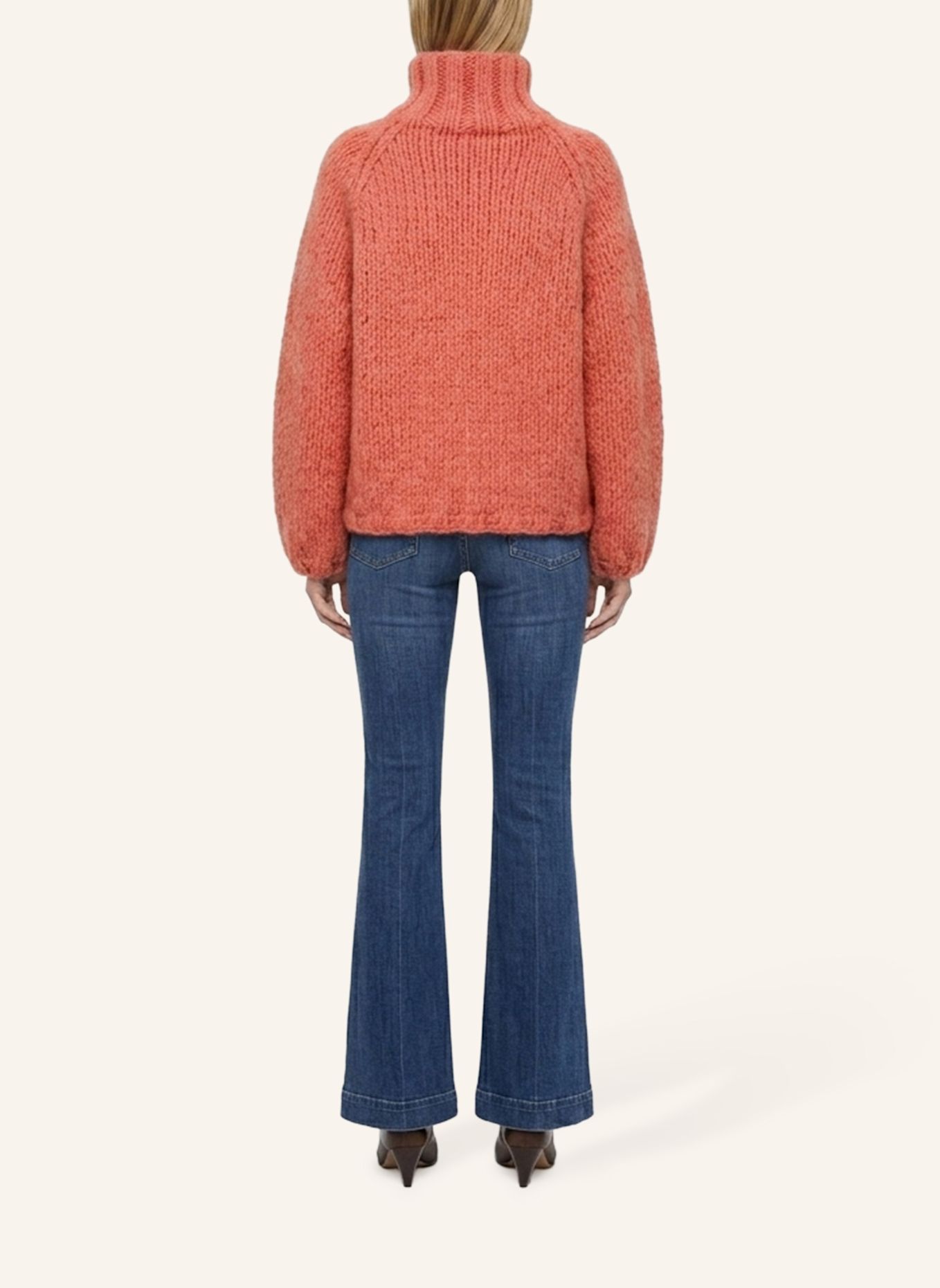 DOUIE Rollkragenpullover ESTELLE aus Cashmere: HELLROT