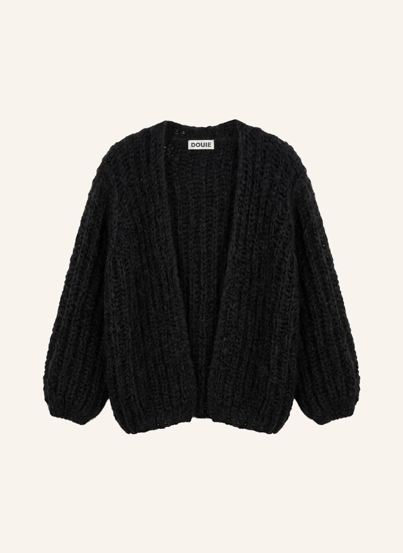 DOUIE Strickjacke BAVARIA mit Mohair: SCHWARZ