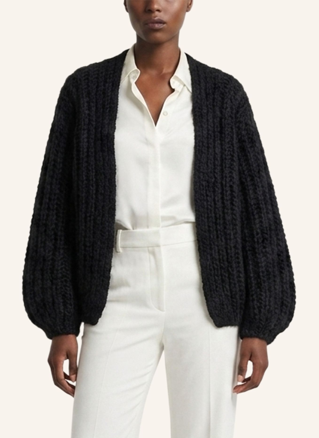 DOUIE Strickjacke BAVARIA mit Mohair: SCHWARZ