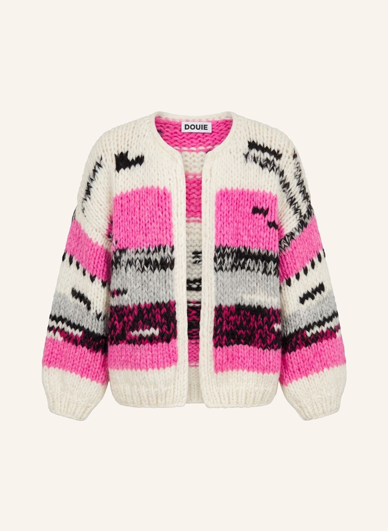 DOUIE Strickjacke HELENA aus Cashmere: WEISS