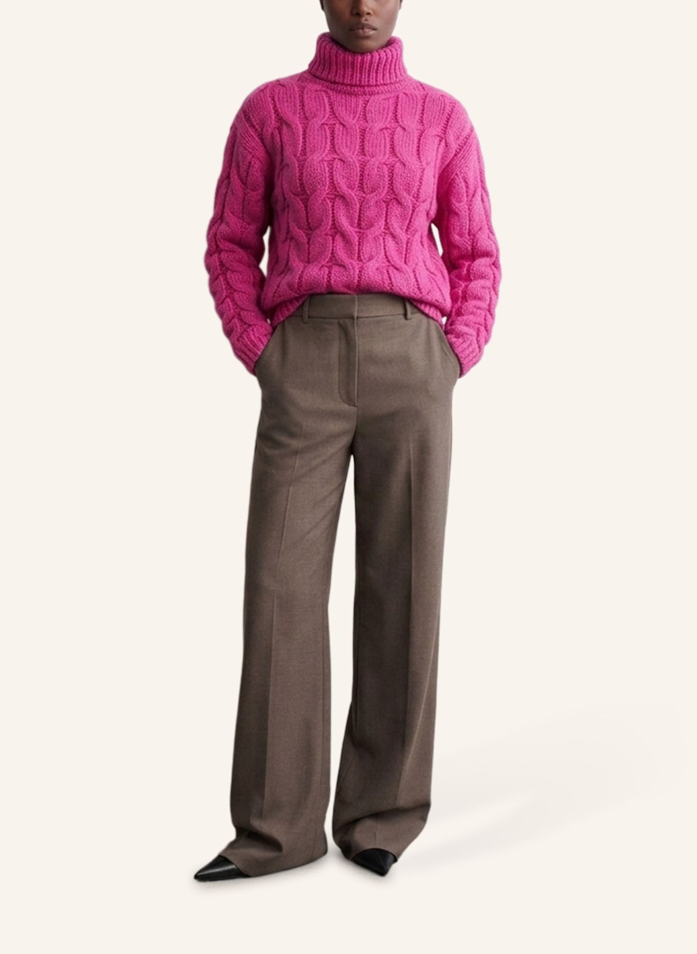DOUIE Rollkragenpullover NAOMI aus Cashmere: PINK