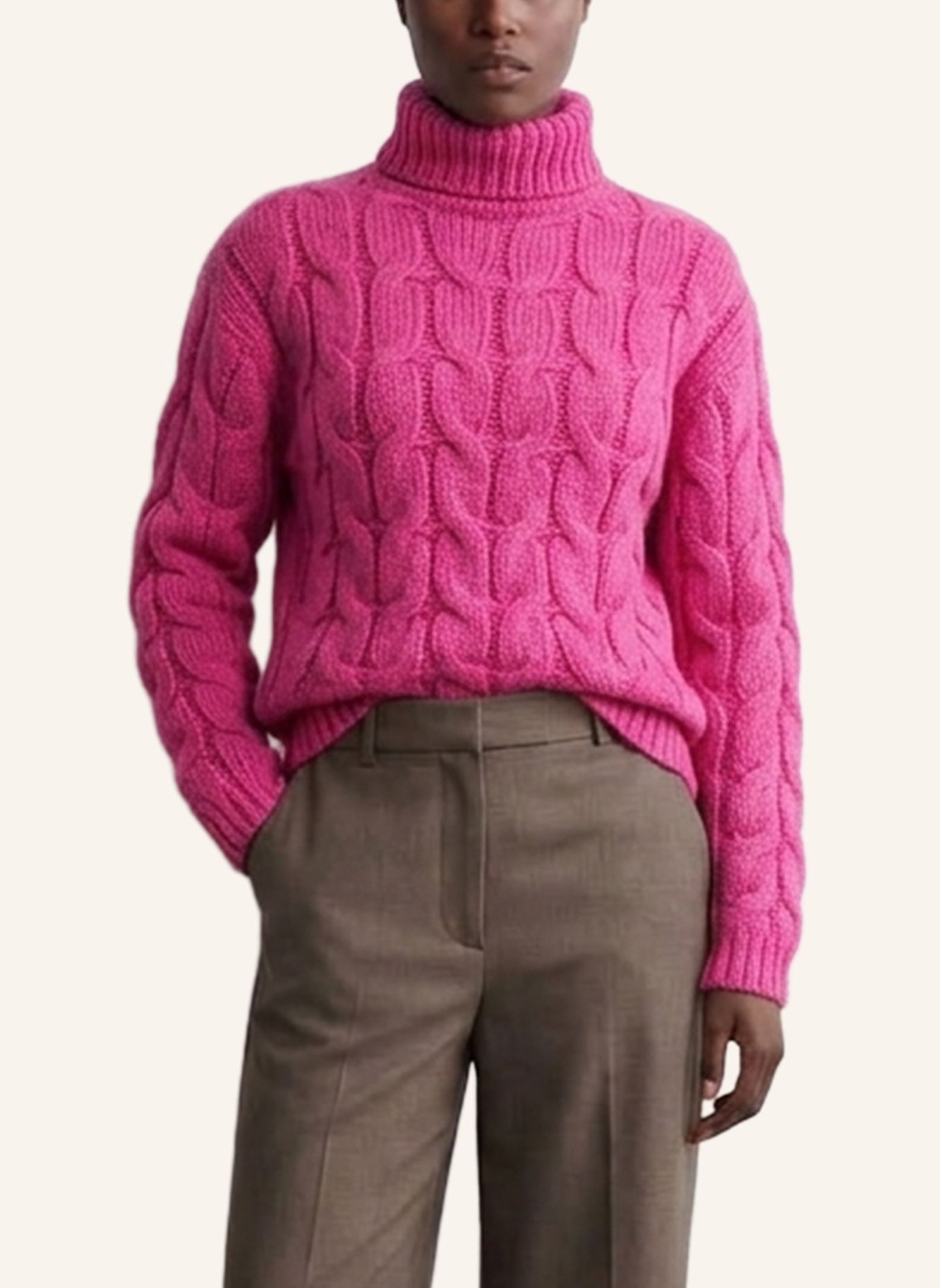 DOUIE Rollkragenpullover NAOMI aus Cashmere: PINK
