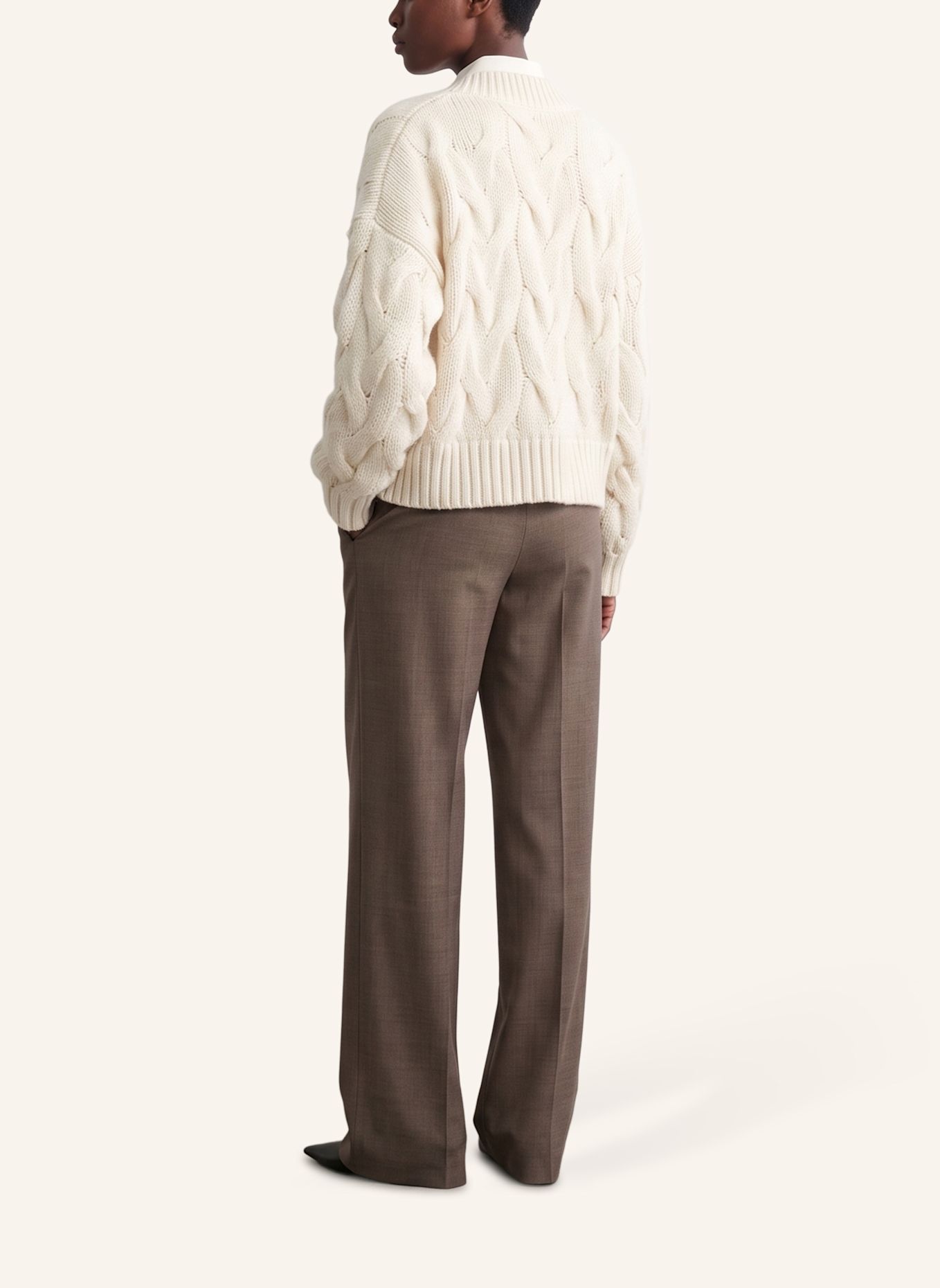 DOUIE Strickjacke NOLA aus Cashmere: ECRU