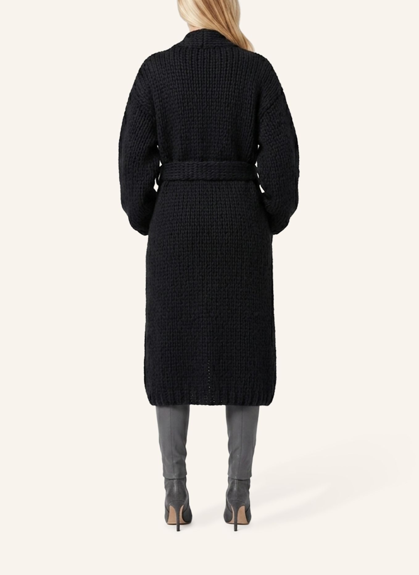 DOUIE Strickmantel MANON aus Cashmere: SCHWARZ