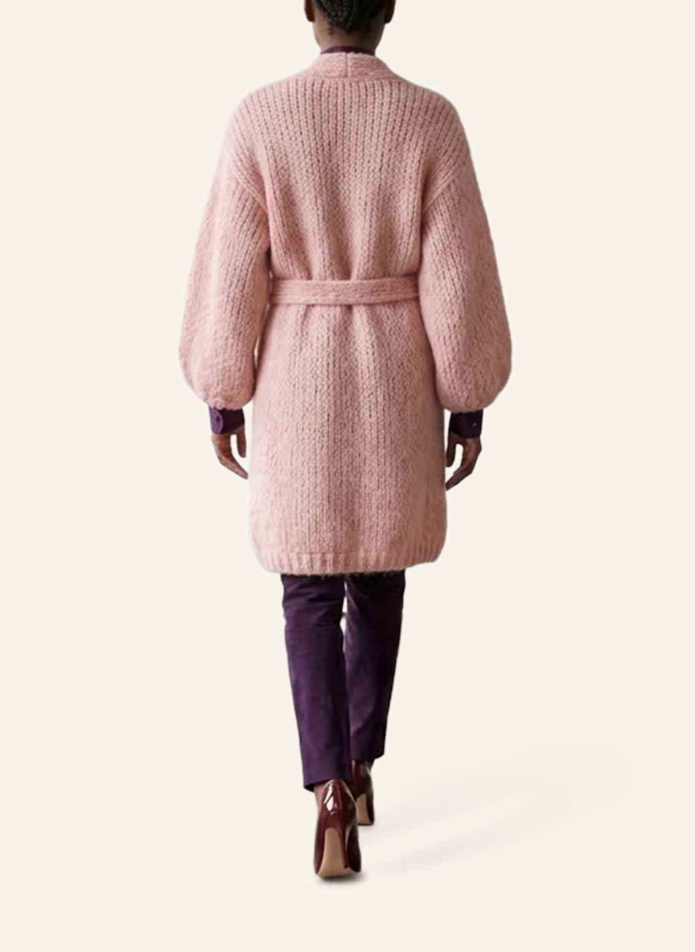 DOUIE Strickmantel MARGHERITE aus Cashmere: ROSA