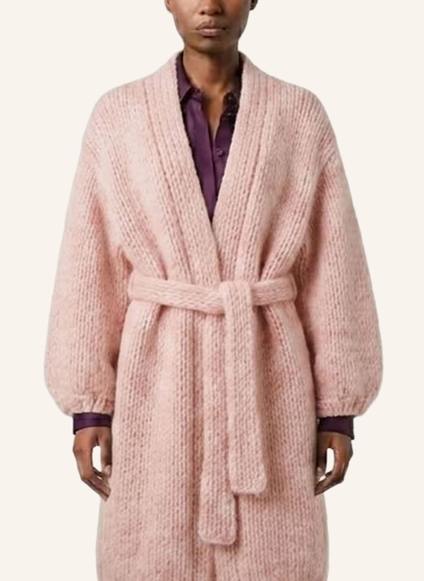 DOUIE Strickmantel MARGHERITE aus Cashmere: ROSA