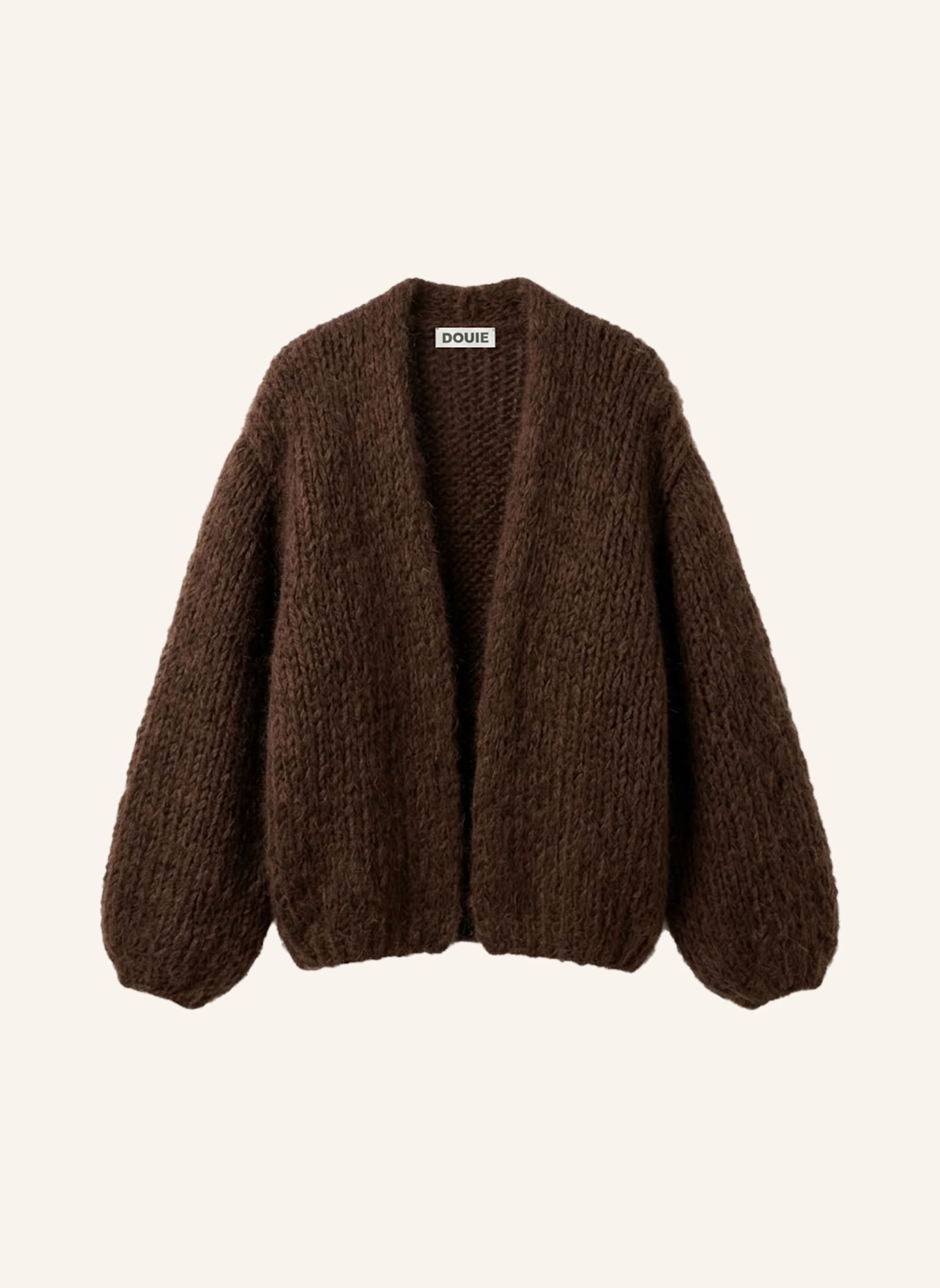 DOUIE Strickjacke TONI mit Mohair: BRAUN