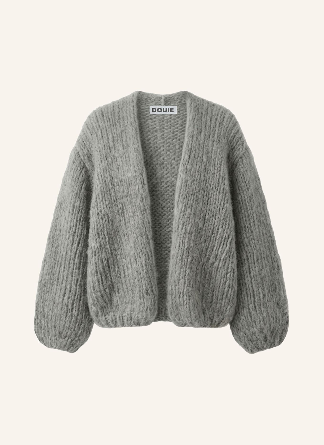 DOUIE Strickjacke TONI mit Mohair: GRAU