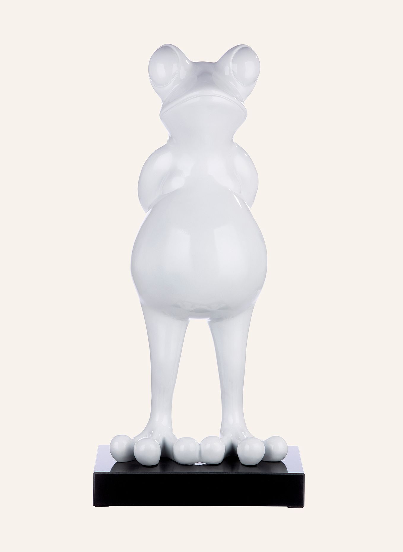 GILDE Skulptur FROG: WEISS