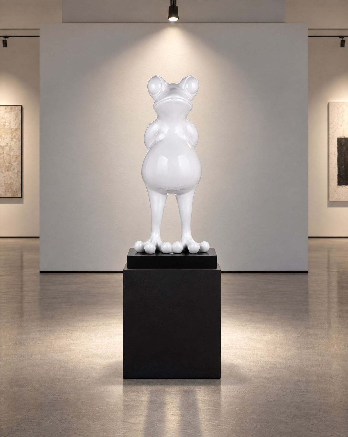 GILDE Skulptur FROG: WEISS