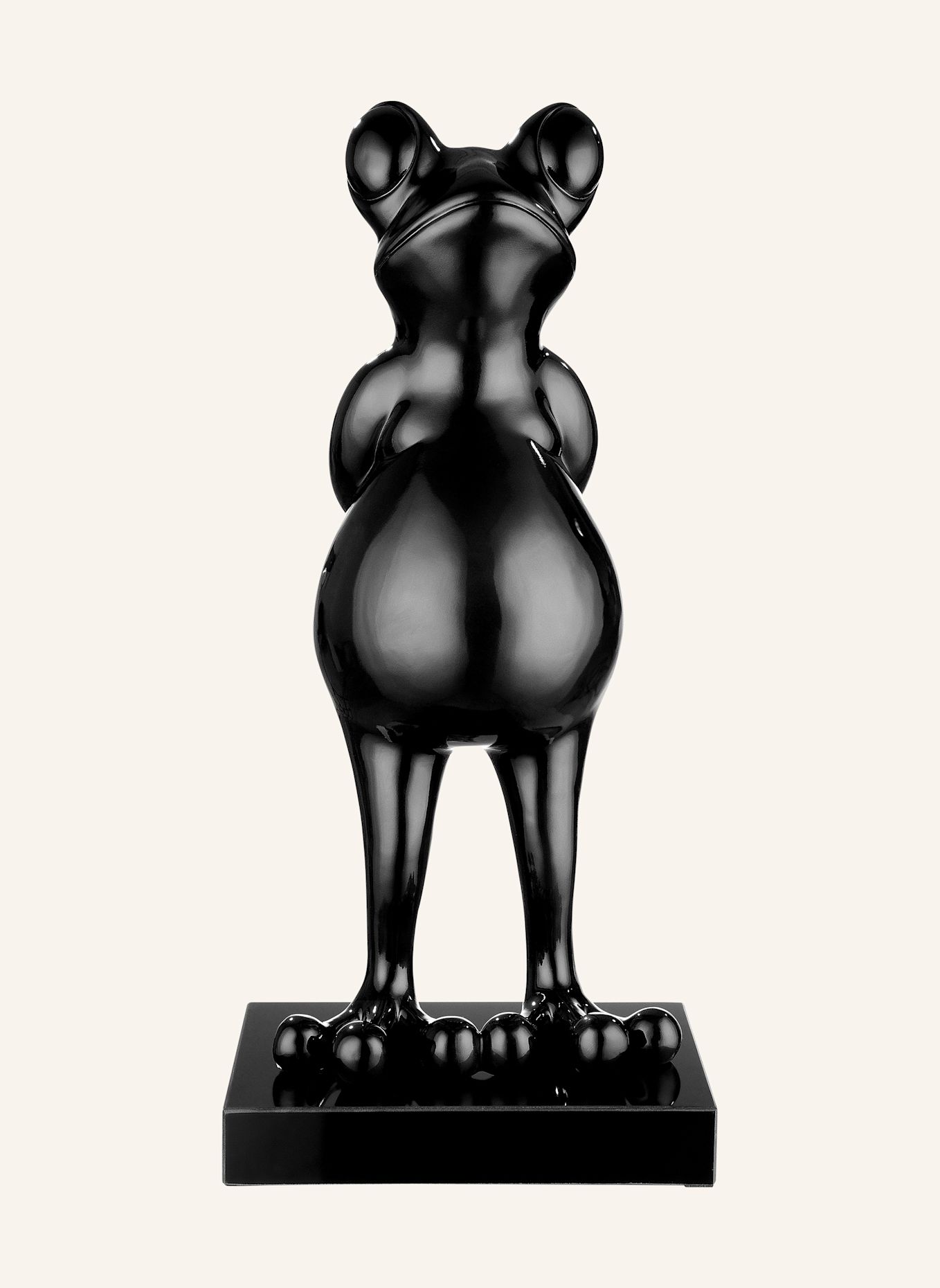 GILDE Skulptur FROG: SCHWARZ