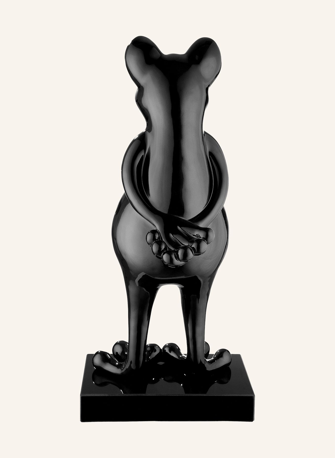 GILDE Skulptur FROG: SCHWARZ