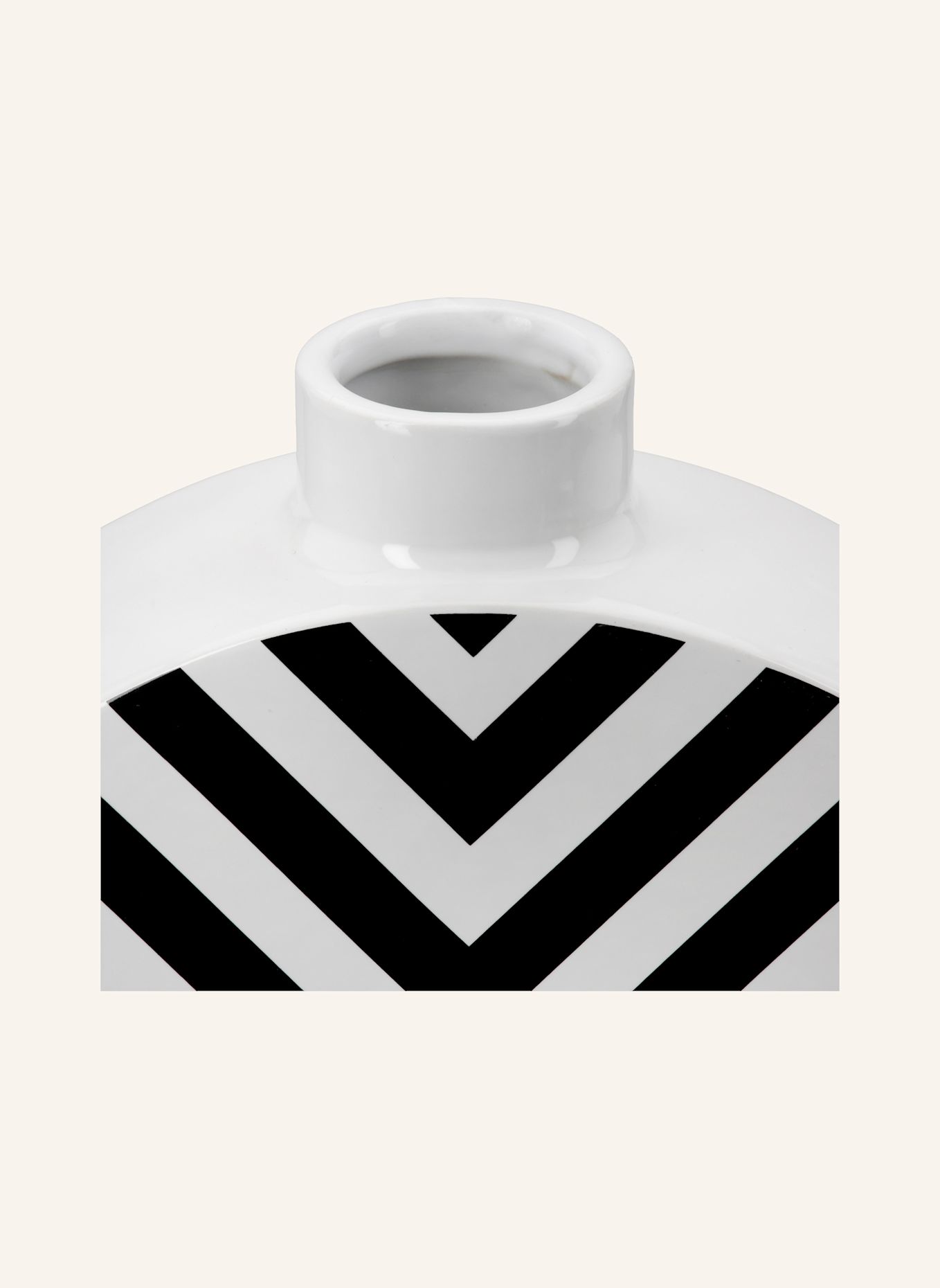 GILDE Vase CHEVRON: SCHWARZ