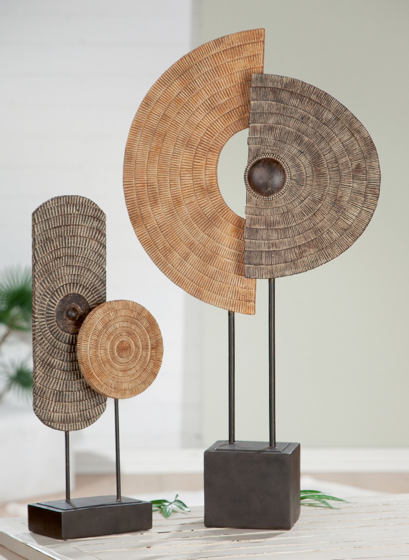 GILDE Skulptur CARVE: BRAUN