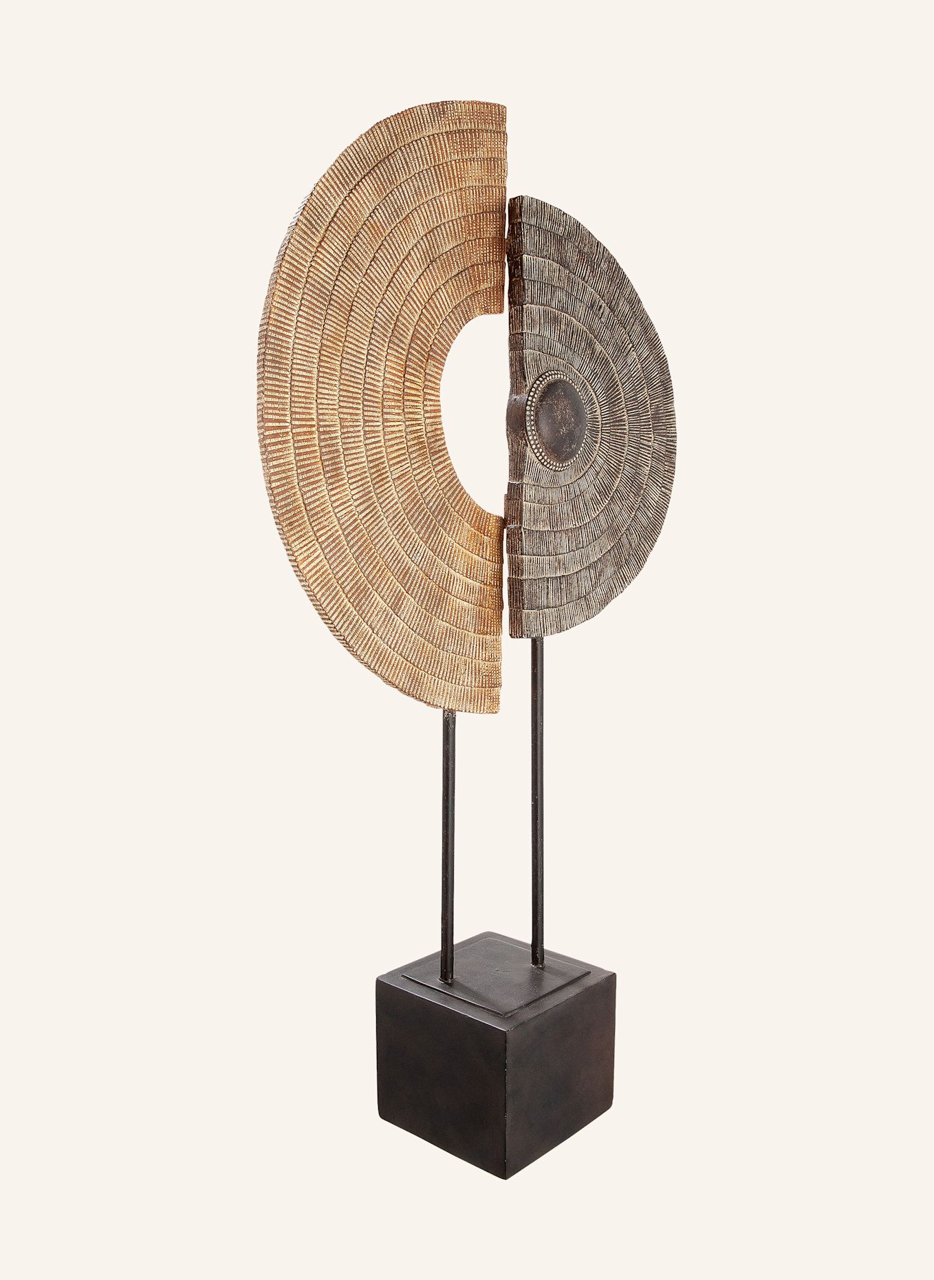 GILDE Skulptur CARVE: BRAUN