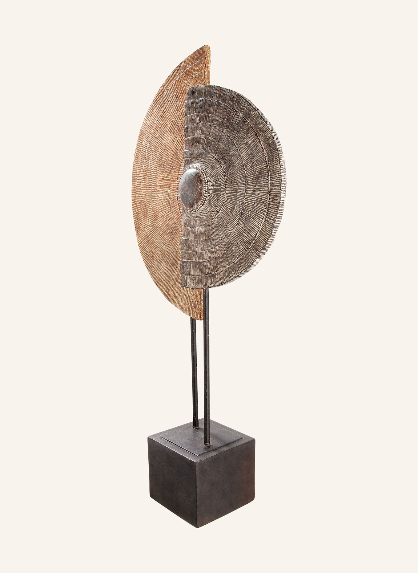 GILDE Skulptur CARVE: BRAUN