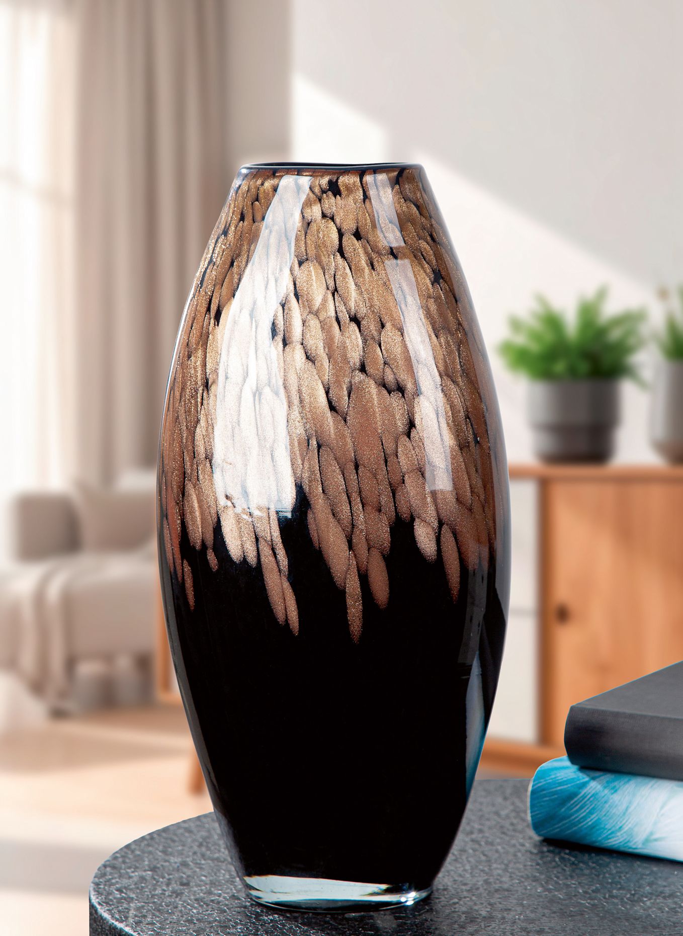 GILDE Vase LEMARK: SCHWARZ