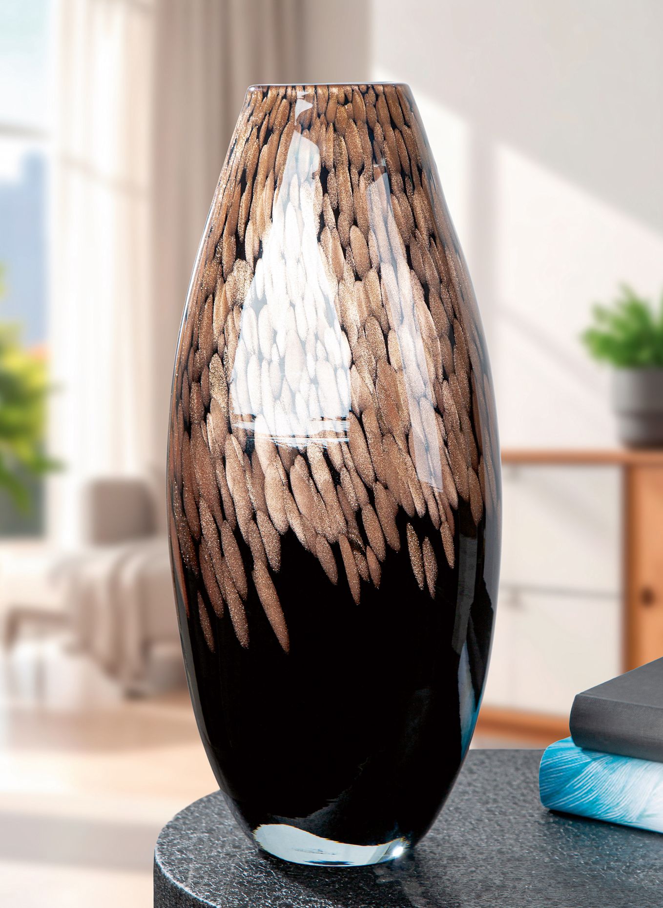 GILDE Vase LEMARK: SCHWARZ