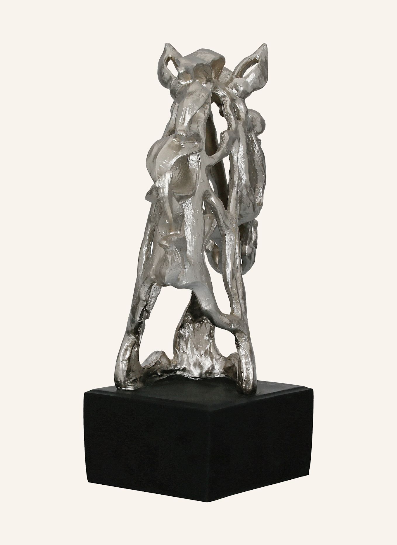 GILDE Skulptur CHEVAL: SILBER