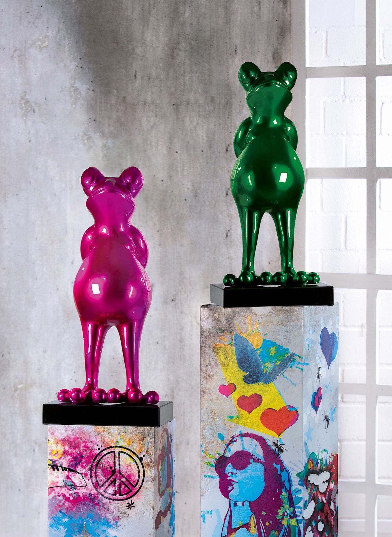 GILDE Skulptur FROG: GRÜN