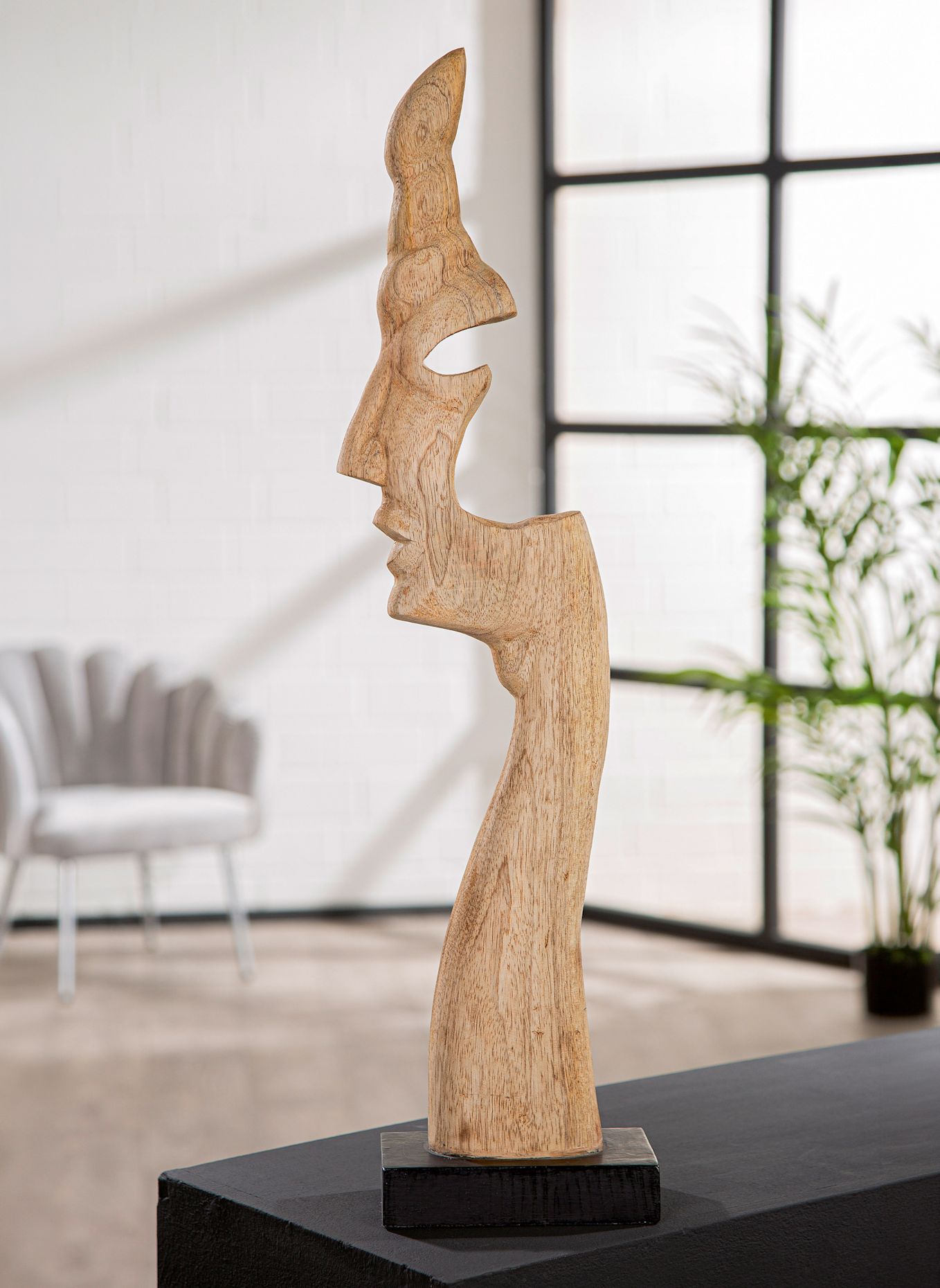 GILDE Skulptur SILHOUETTE: BRAUN