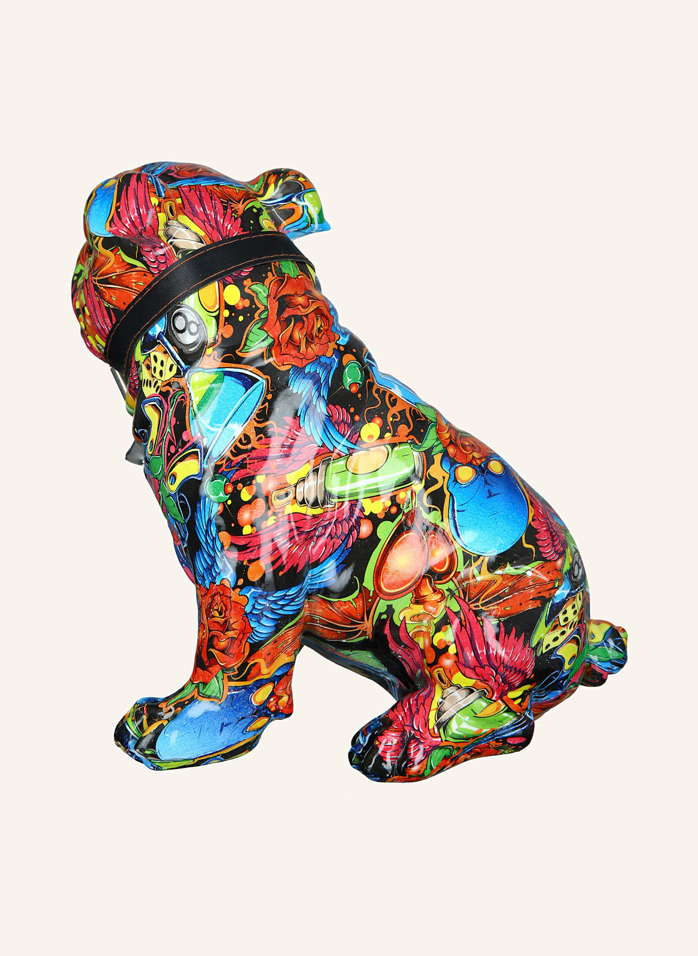 GILDE Figur STREET ART BULLDOGGE: WEISS