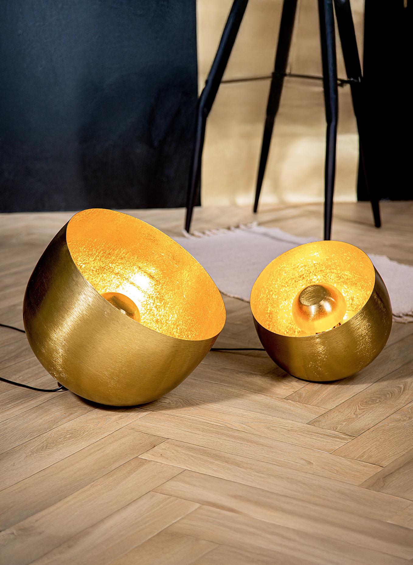 GILDE Bodenleuchte METEO: GOLD