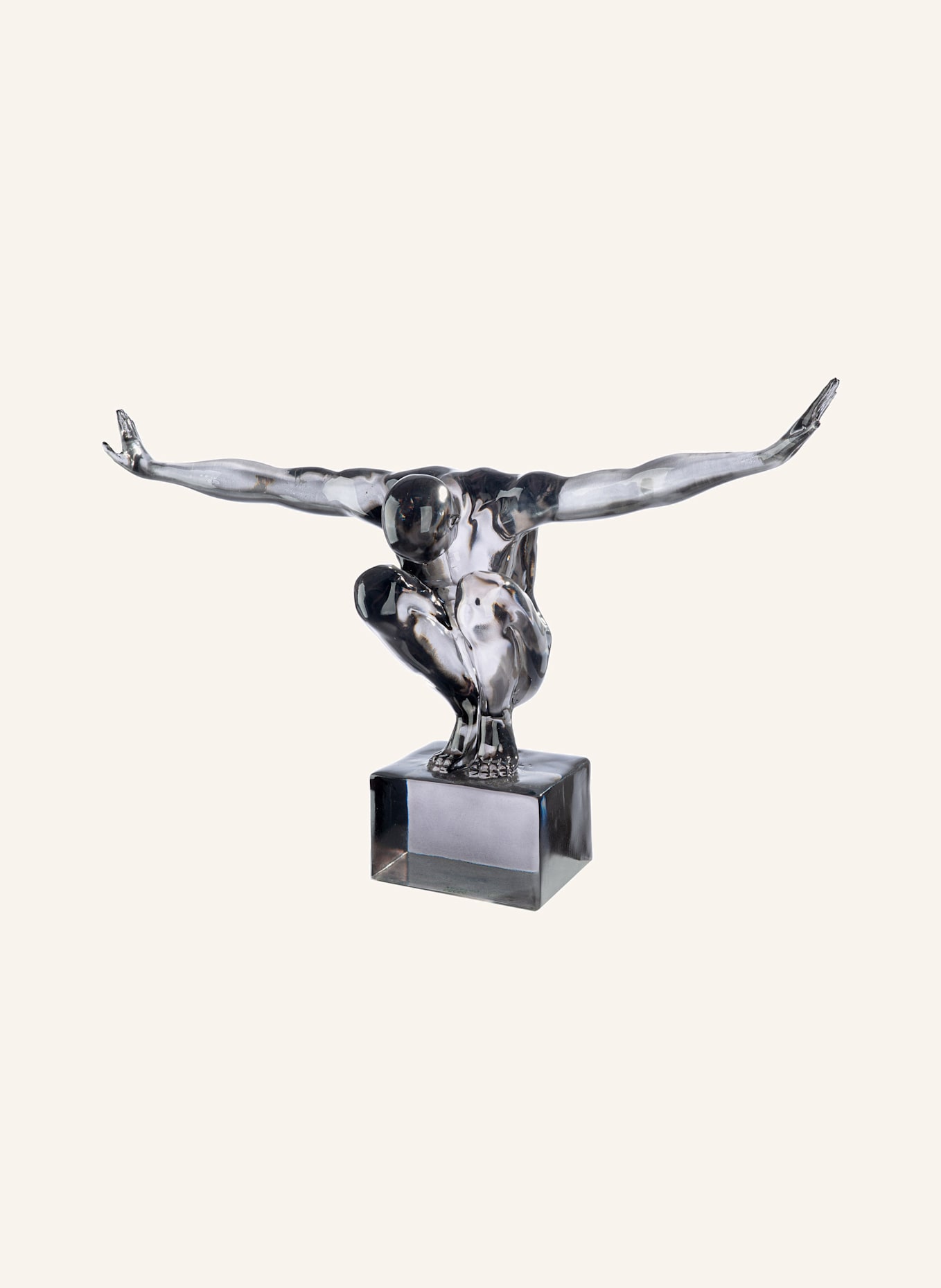 GILDE Skulptur CLIFFHANGER GRIS: GRAU