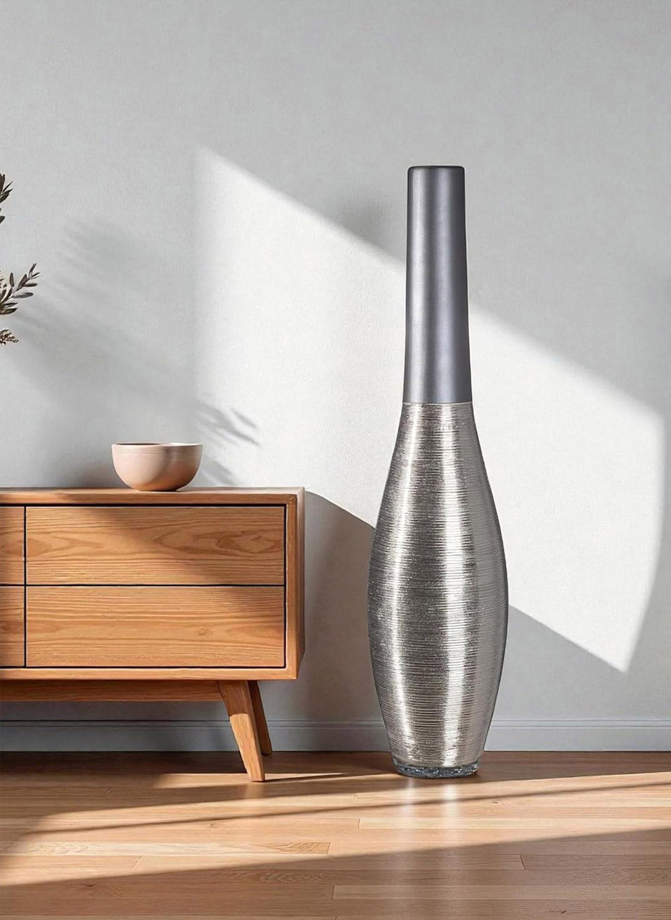 GILDE Bodenvase LONDON: GRAU