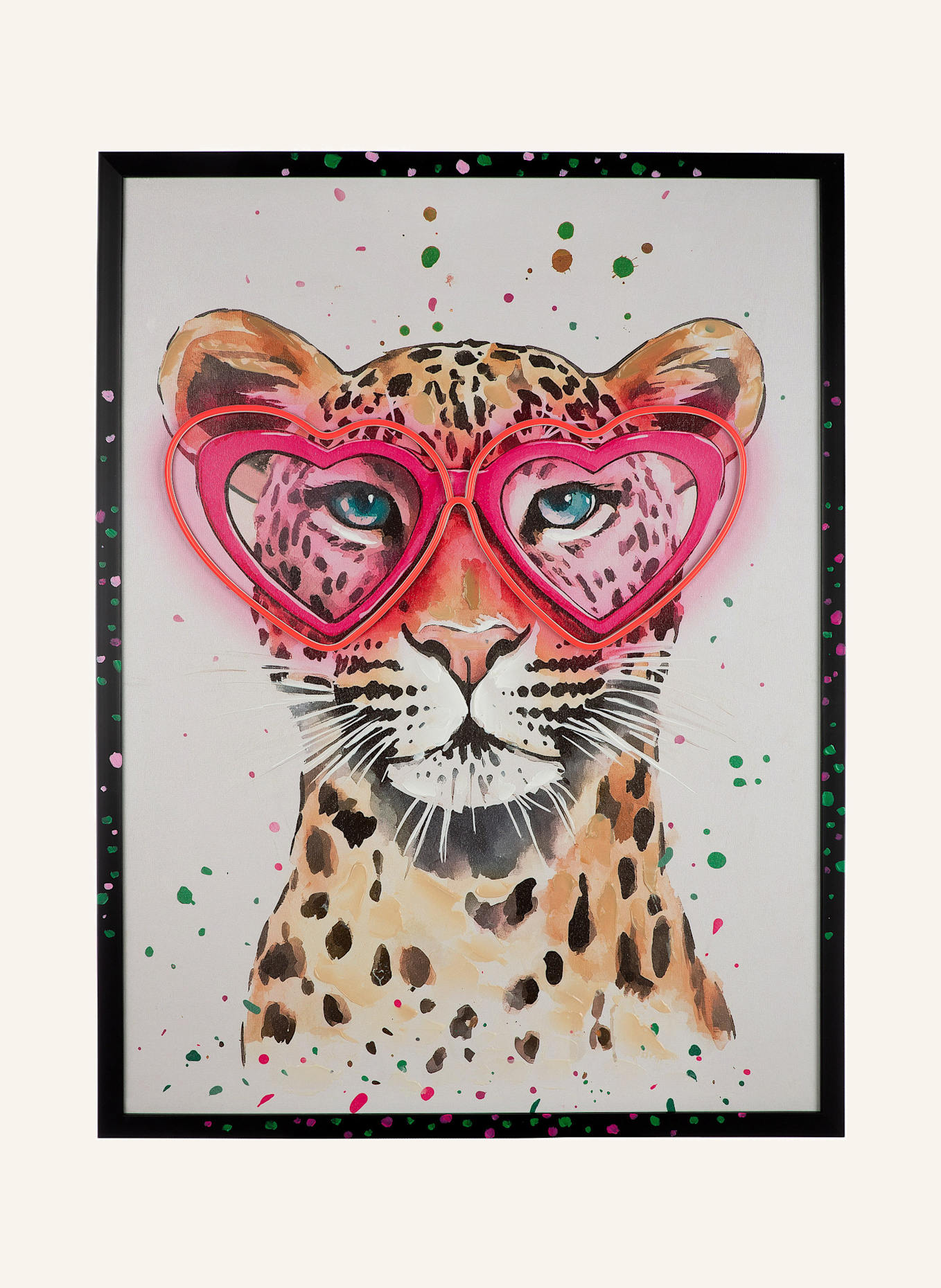 GILDE Wandbild LEO LOVE: WEISS